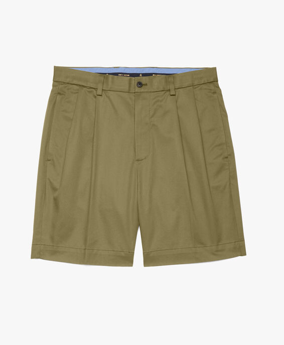 Brooks Brothers Shorts stretch con pince frontali Verde 1000044588US100197234