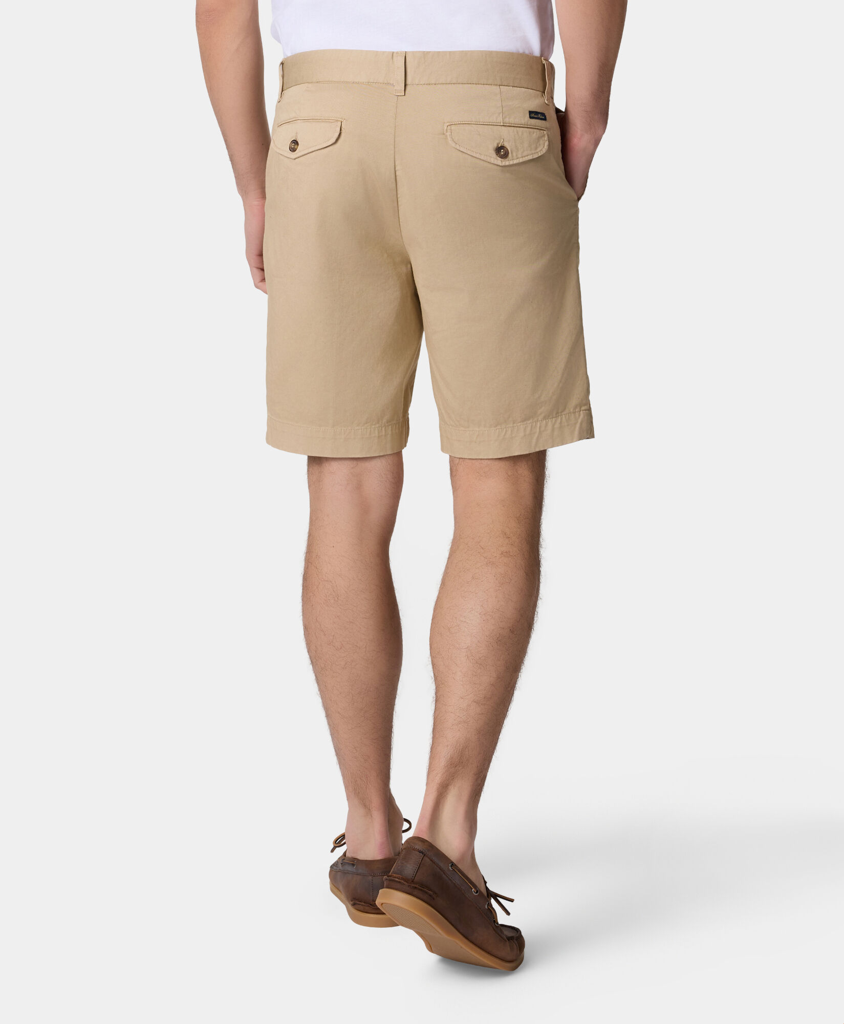 Brooks Brothers Stretch Cotton Gabardine Bermuda Shorts Sand CPBER007COBSP002SANDP002