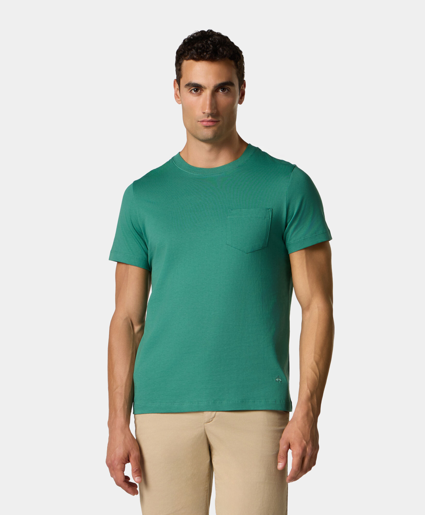 Brooks Brothers Cotton Pocket T-Shirt Green KNTSH009COPCO001GREEP001