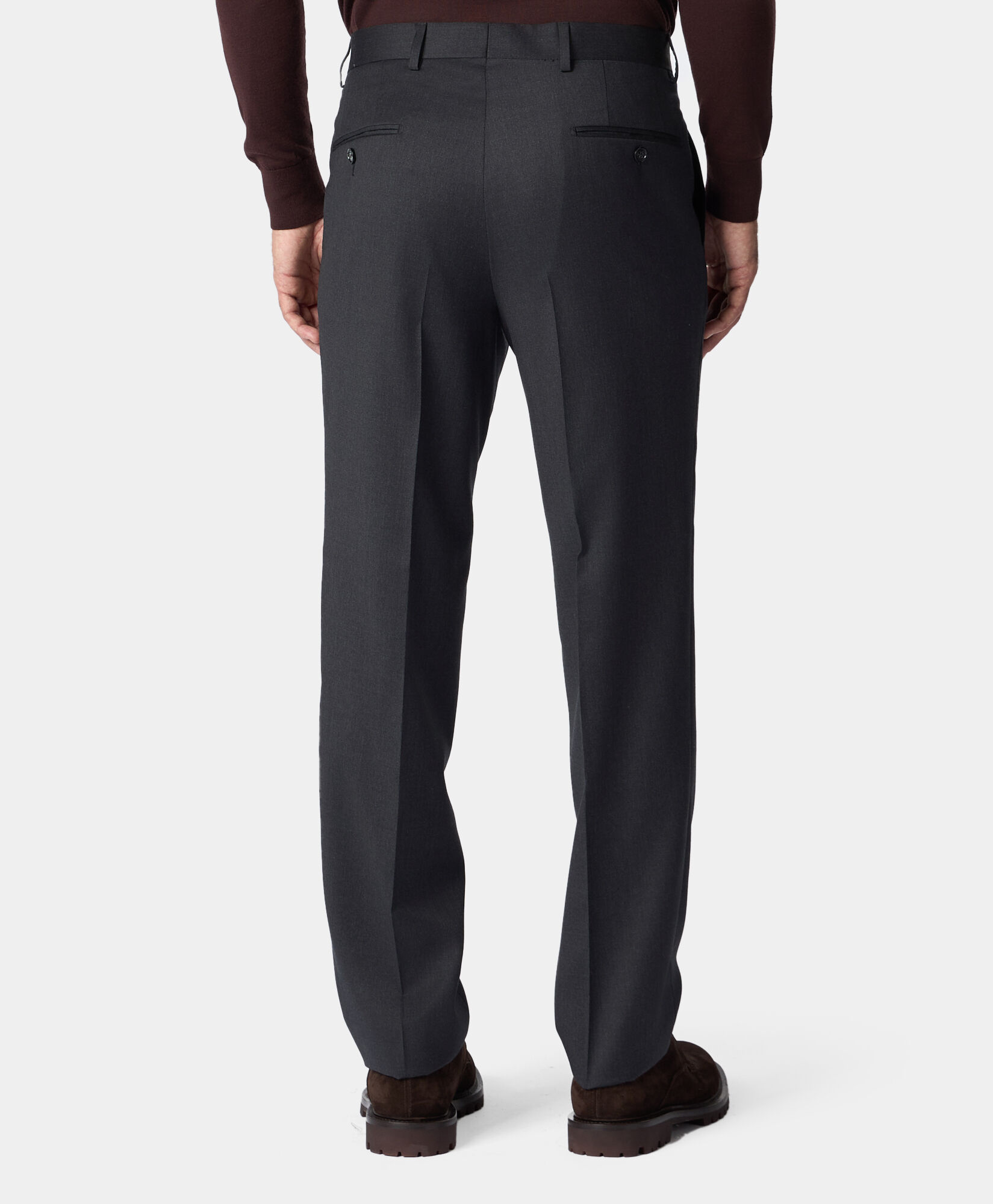 Virgin wool trousers in Dark Grey for Men Brooks Brothers UK