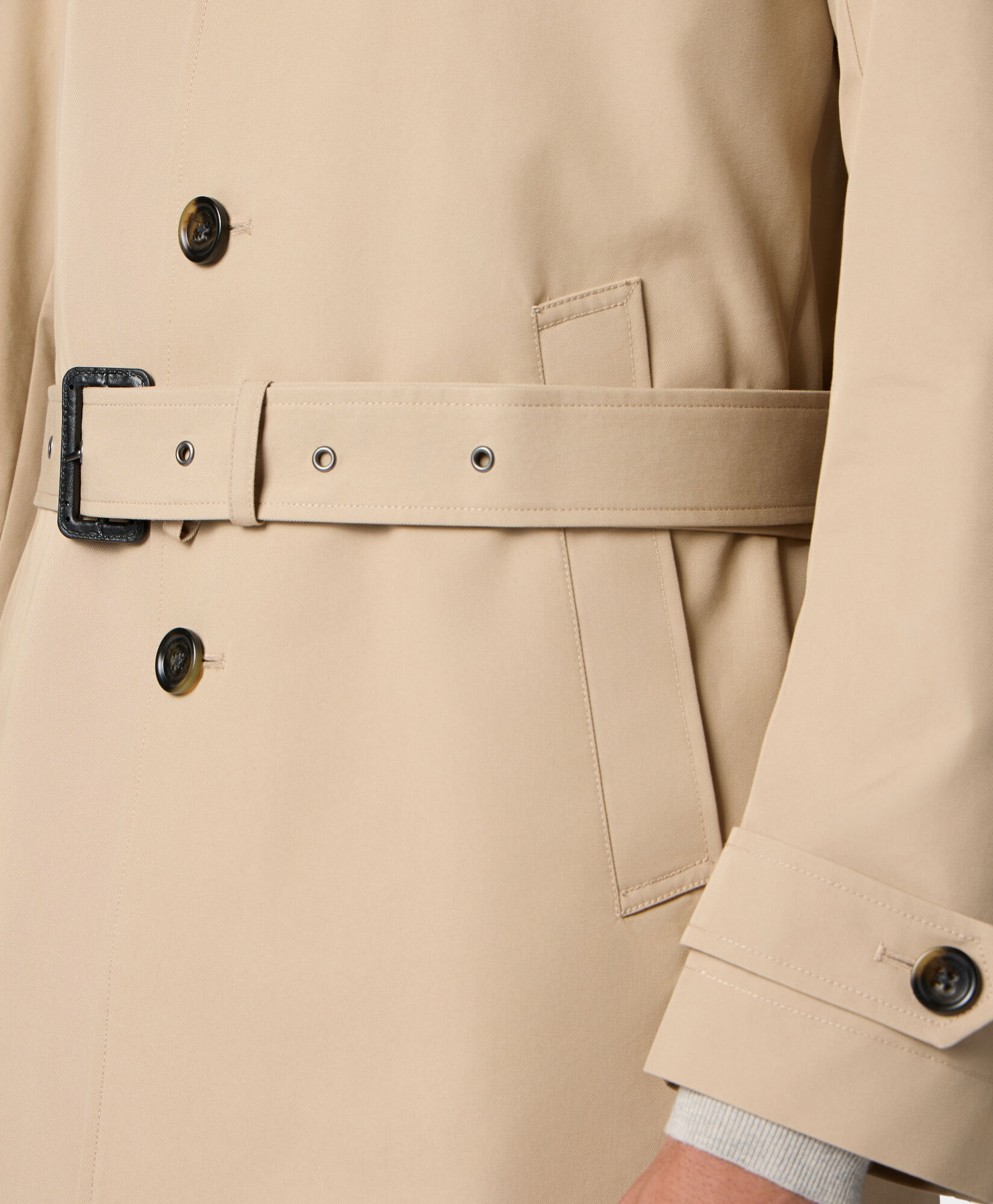 Brooks Brothers Trench en Gabardine Imperméable Beige COTRE008COBPL005BEIGP001