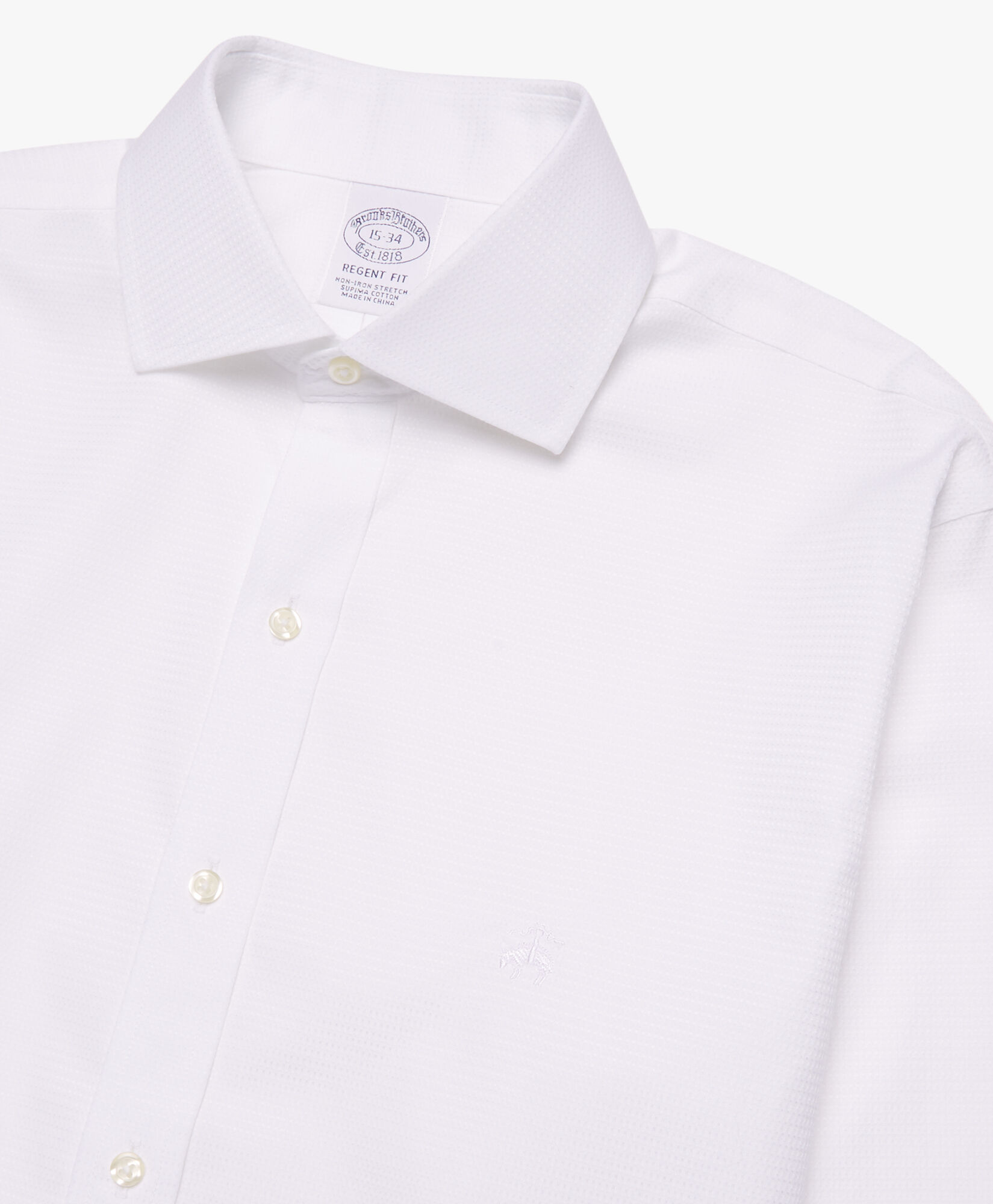 Regular Fit White Spread Collar Dress Shirt in White for Men Brooks Brothers UK