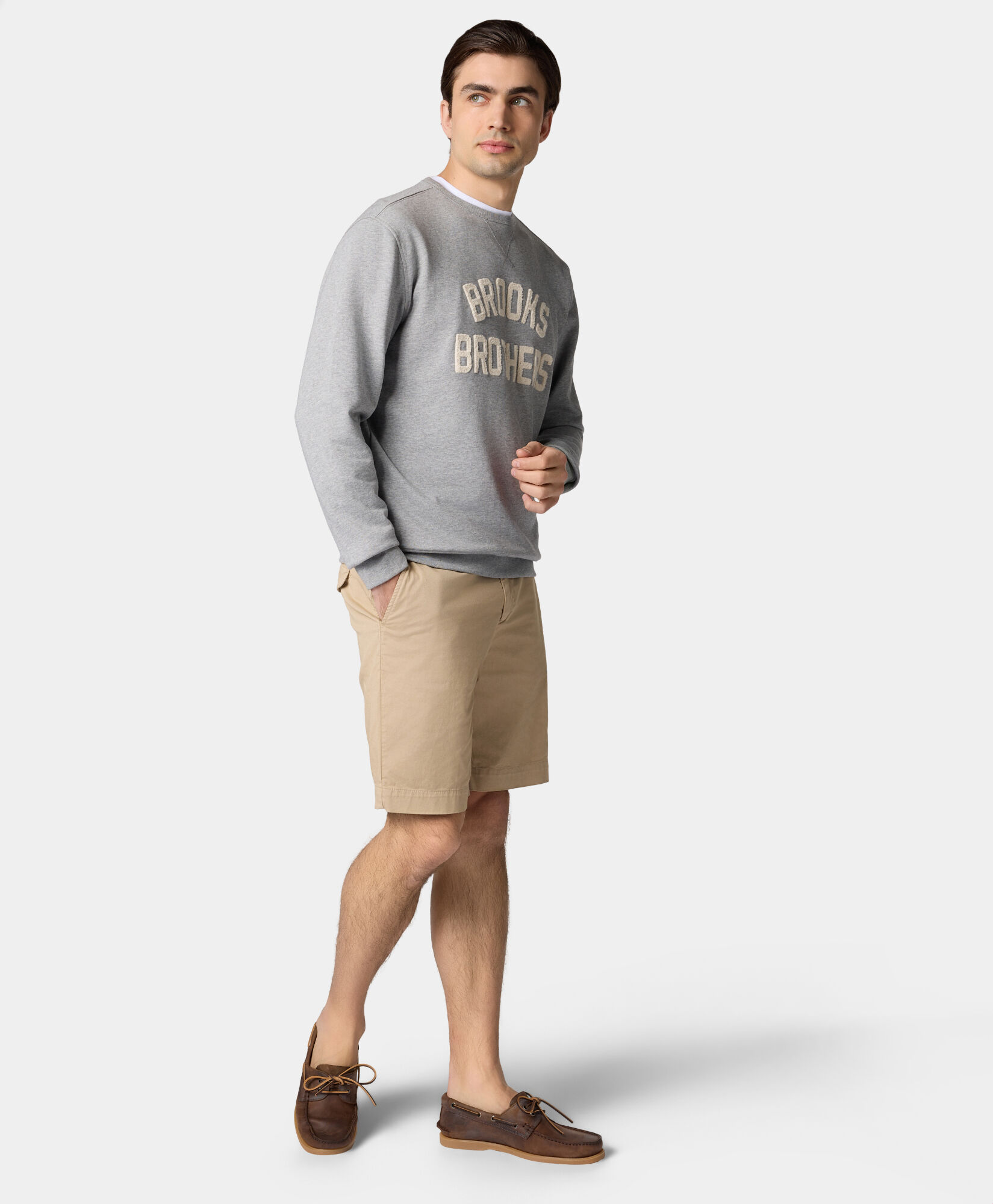 Brooks Brothers Stretch Cotton Gabardine Bermuda Shorts Sand CPBER007COBSP002SANDP002