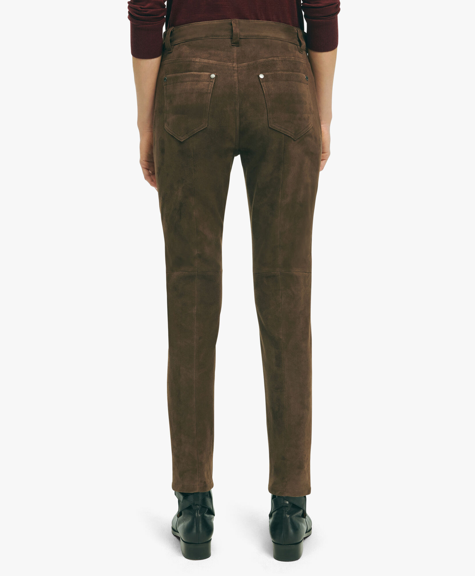 Chocolate Brown Suede Pants in Chocolate Brown Brooks Brothers UK