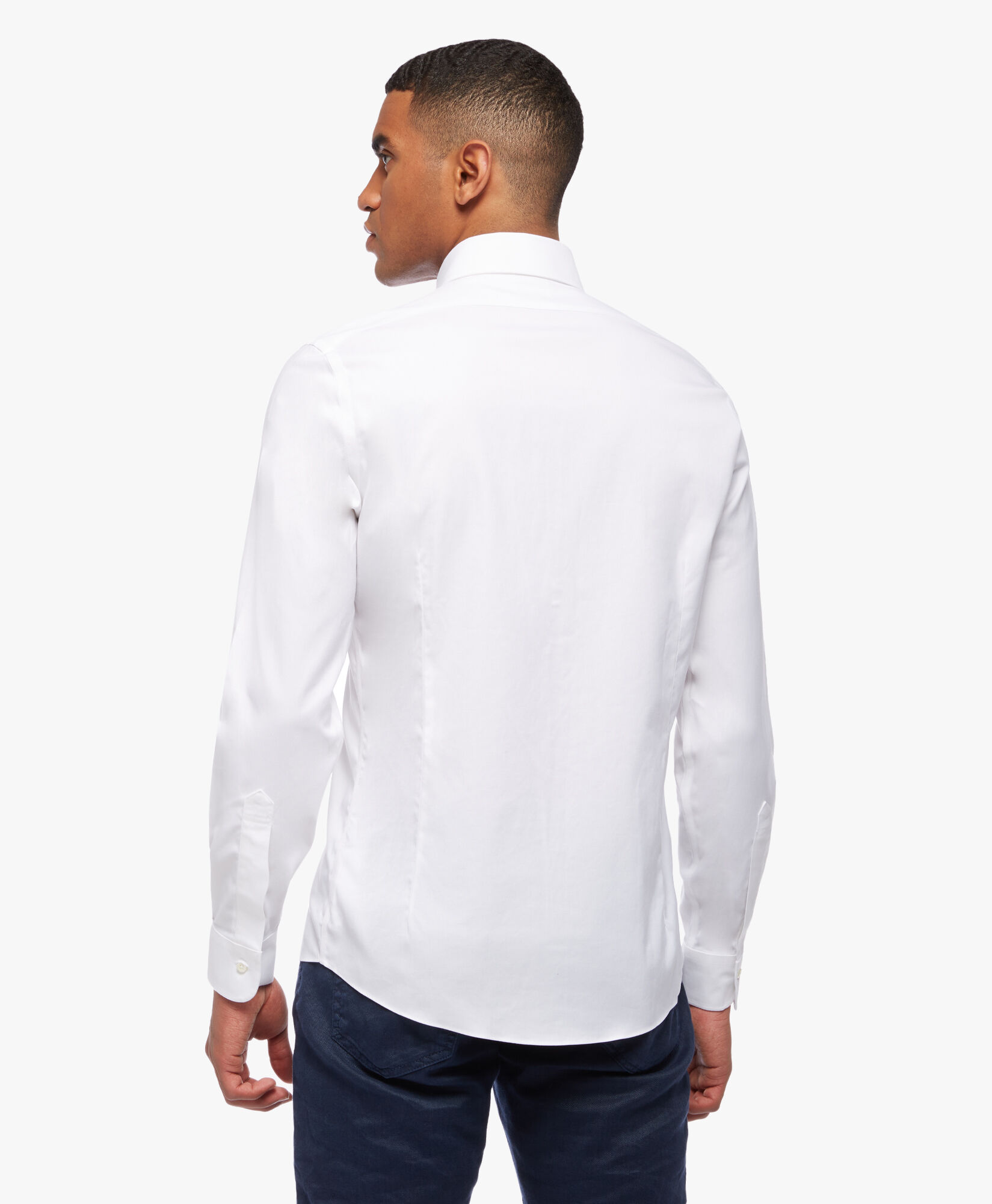 Slim Fit White Non Iron Polo Collar Dress Shirt en Blanco de hombre Brooks Brothers EU