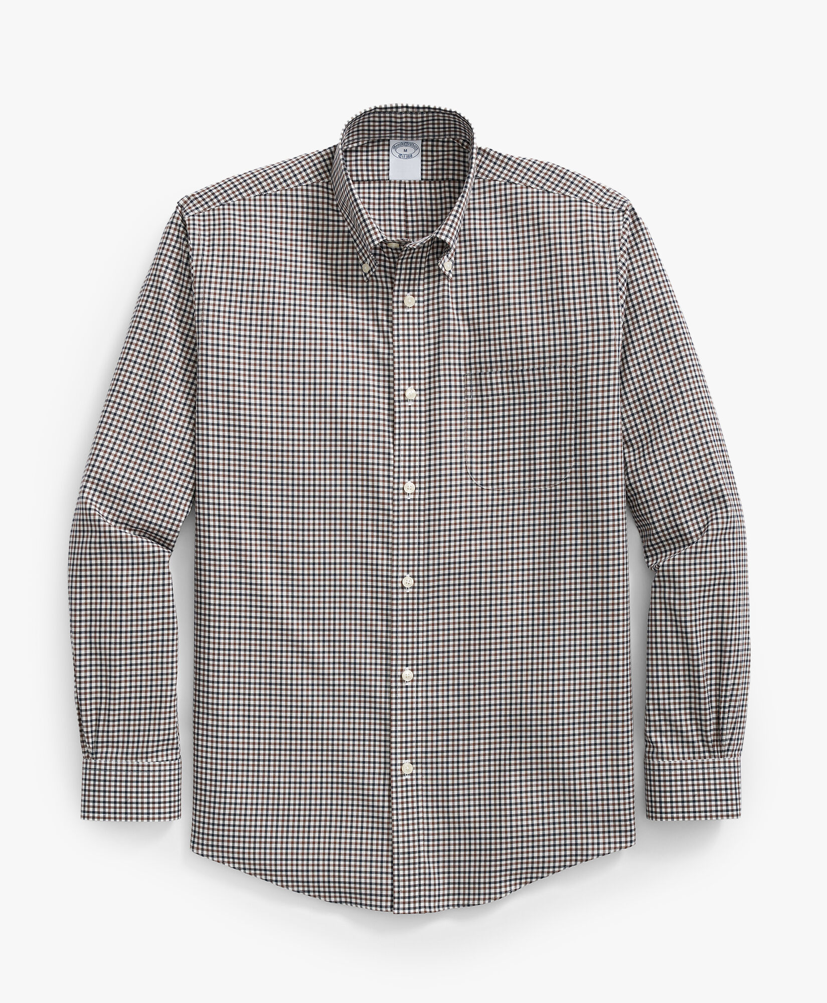 Slim Fit Non Iron Stretch Supima Oxford Shirt with Button Down Collar in Grey for Men Brooks Brothers EU