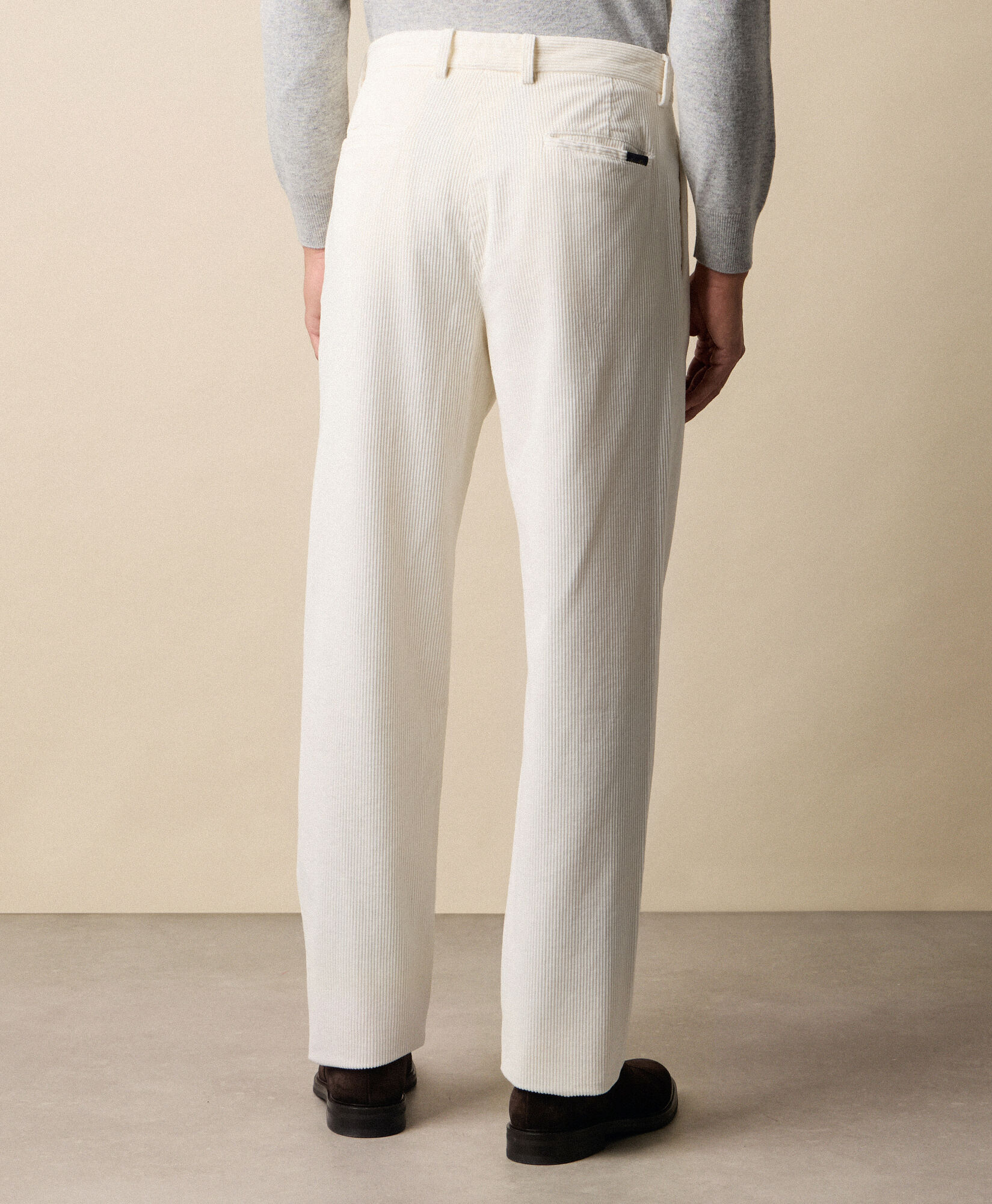 Brooks Brothers One-Pleat Cotton Corduroy Chino White CPCH1P01COPCO001WHITP001