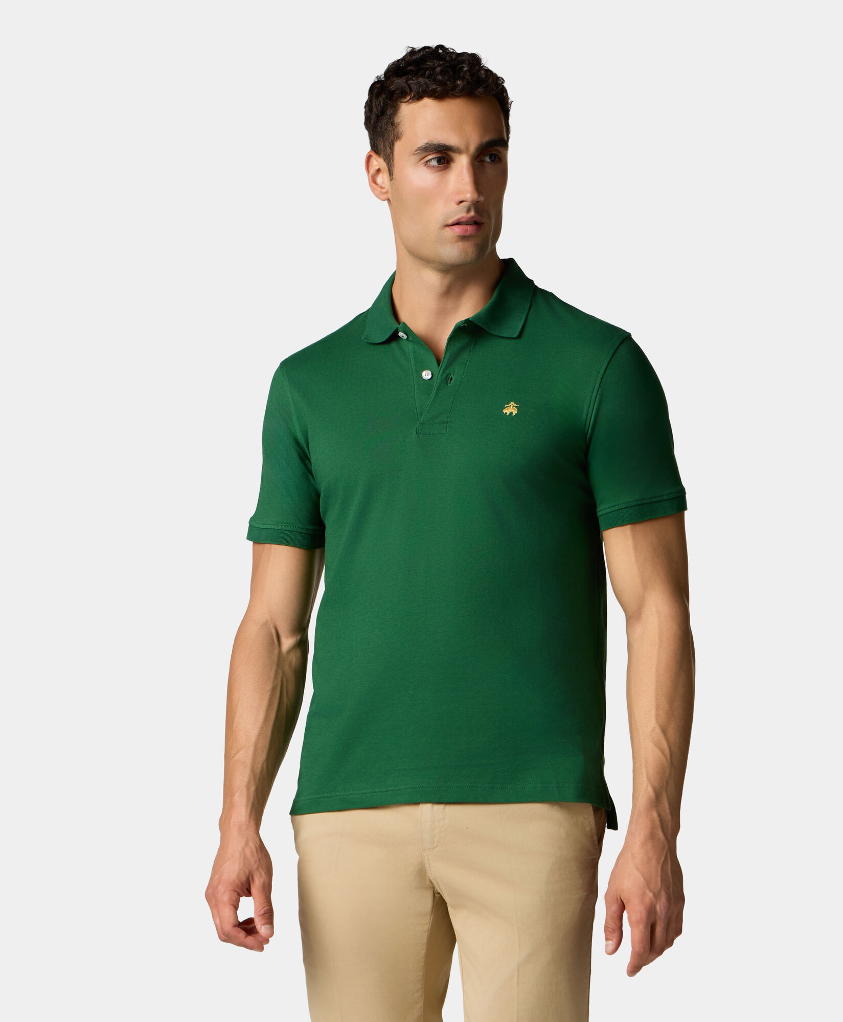 Brooks Brothers Cotton Piqué Polo Medium Green POJER010COPCO001GREEP003