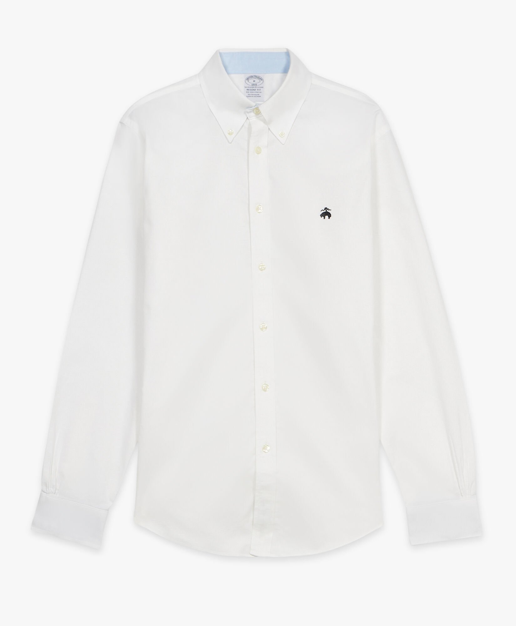 Regent Regular fit Non iron Sport Shirt Oxford Stretch Button Down Collar in White for Men Brooks Brothers EU