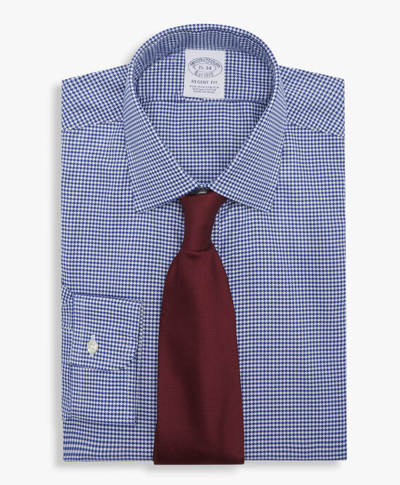 Brooks Brothers Blaues Slim-Fit Non-Iron Hemd aus Baumwollstretch mit Ainsley-Kragen Blau 1000096969US100204103
