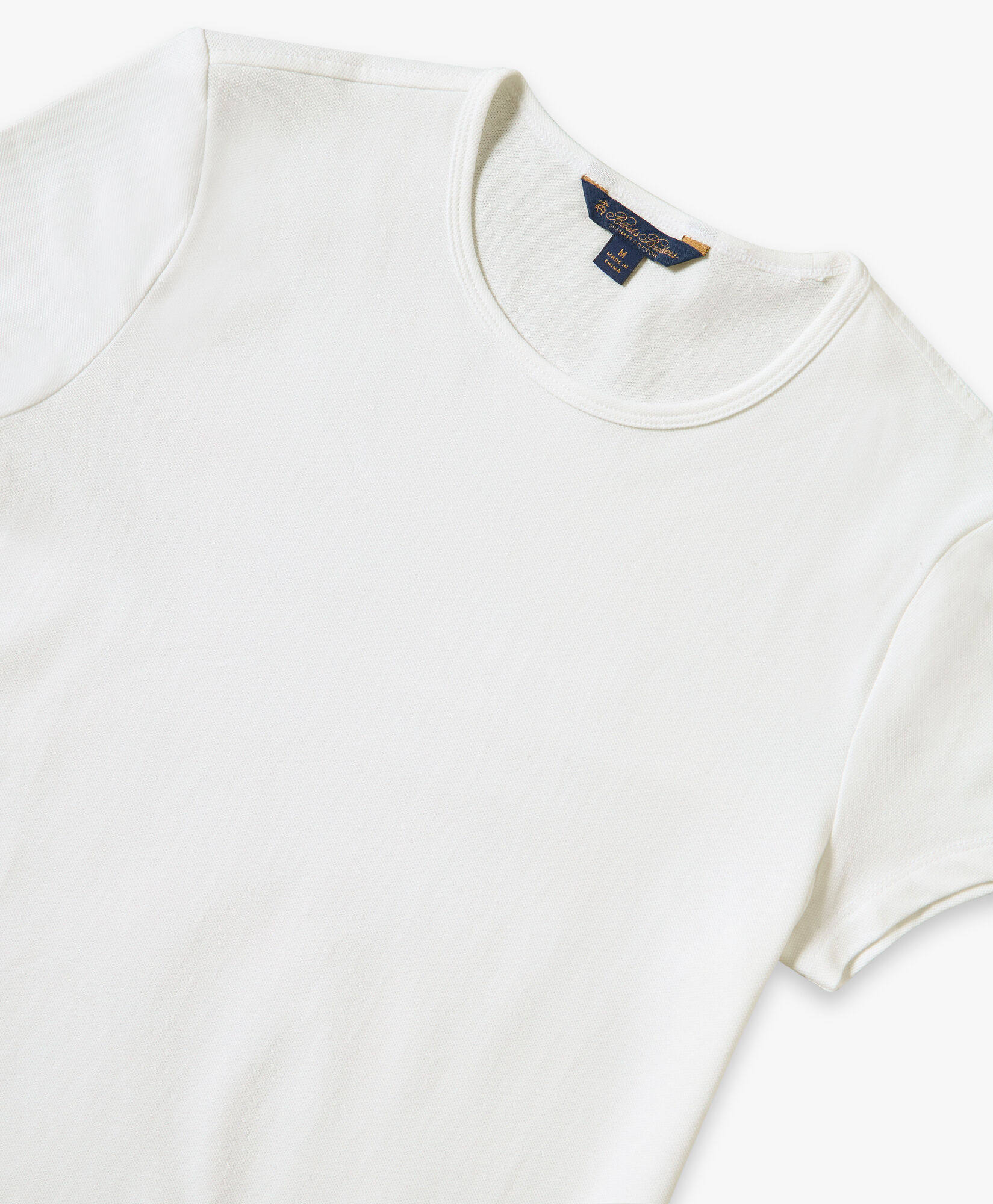 Supima Cotton Stretch Pique T Shirt in White for Women Brooks Brothers UK