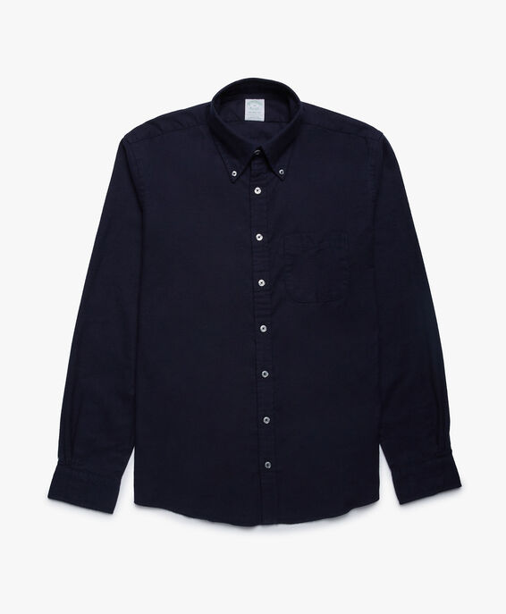 Brooks Brothers Milano Slim-fit Sport Shirt, Portuguese Flannel, Button-Down Collar Navy 1000089636US100186255