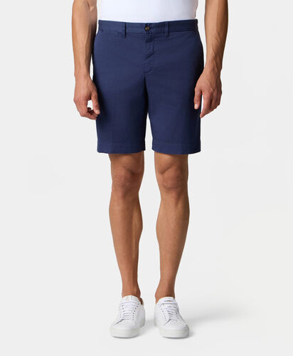 Brooks Brothers Stretch Cotton Gabardine Bermuda Shorts Blue CPBER007COBSP002BLUEP001