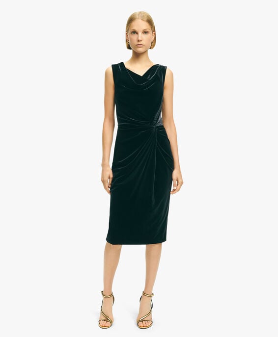 Brooks Brothers Kleid aus Polyester-Samt in Schwarz Schwarz 1000095412US100202278