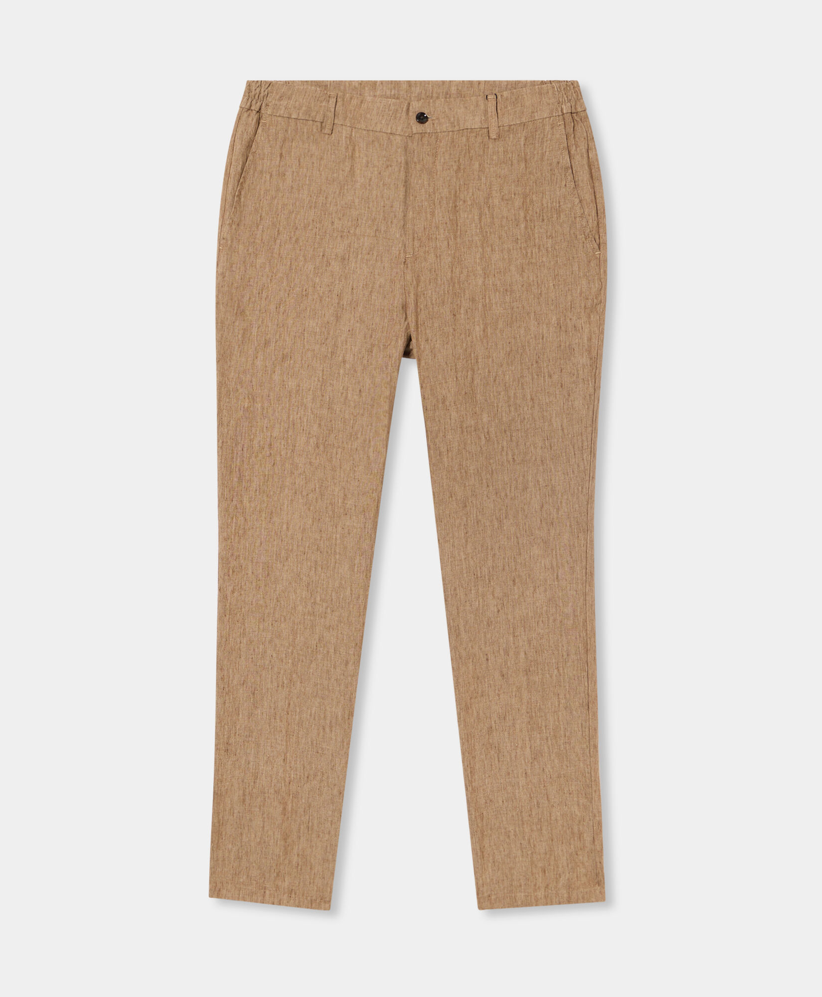 Brooks Brothers Linen Trousers Light Brown DTROU021LIPLI001LTBRP001