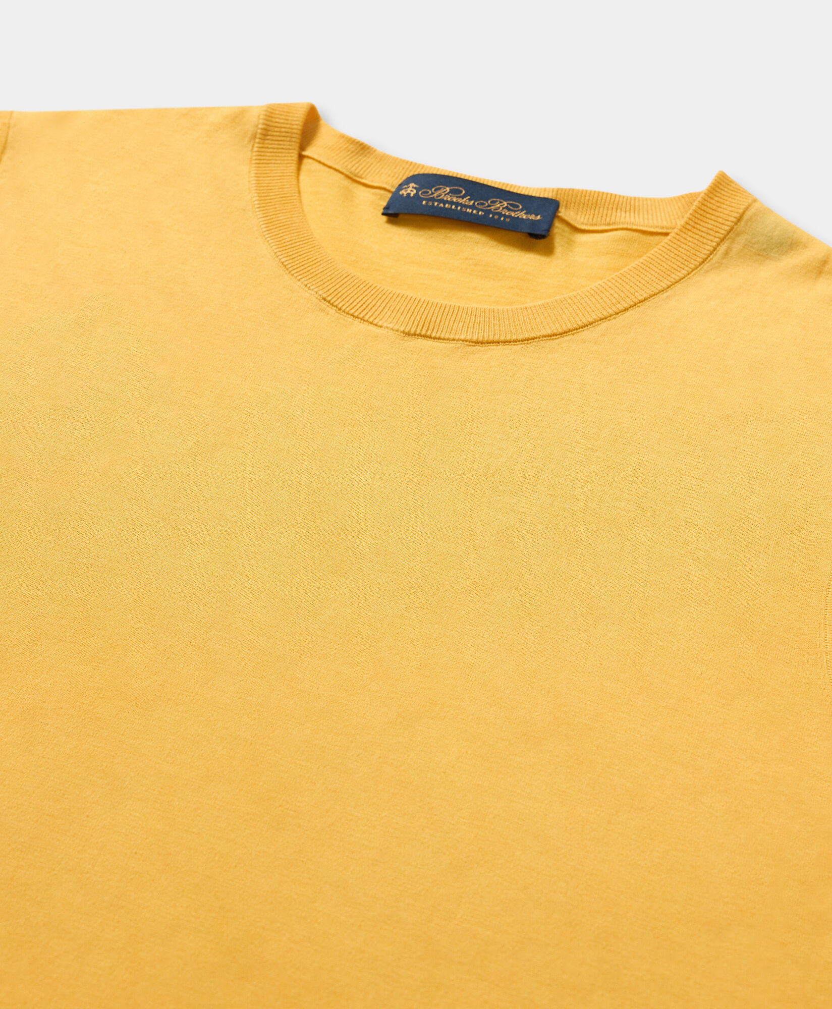 Brooks Brothers Top en Mélange de Soie Jaune KNVES008SEBLI002YELLP001