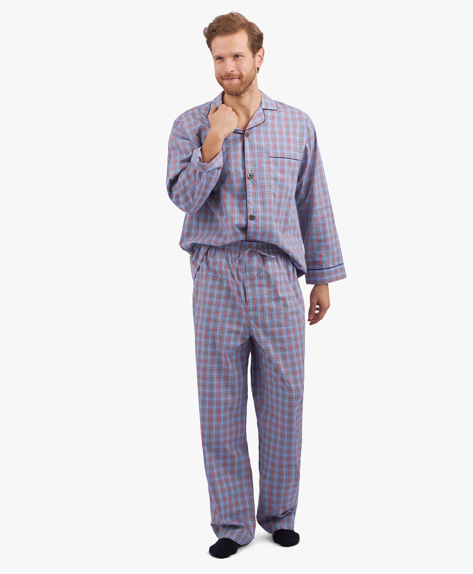 Light Blue Cotton Pajamas in Blue for Men Brooks Brothers UK