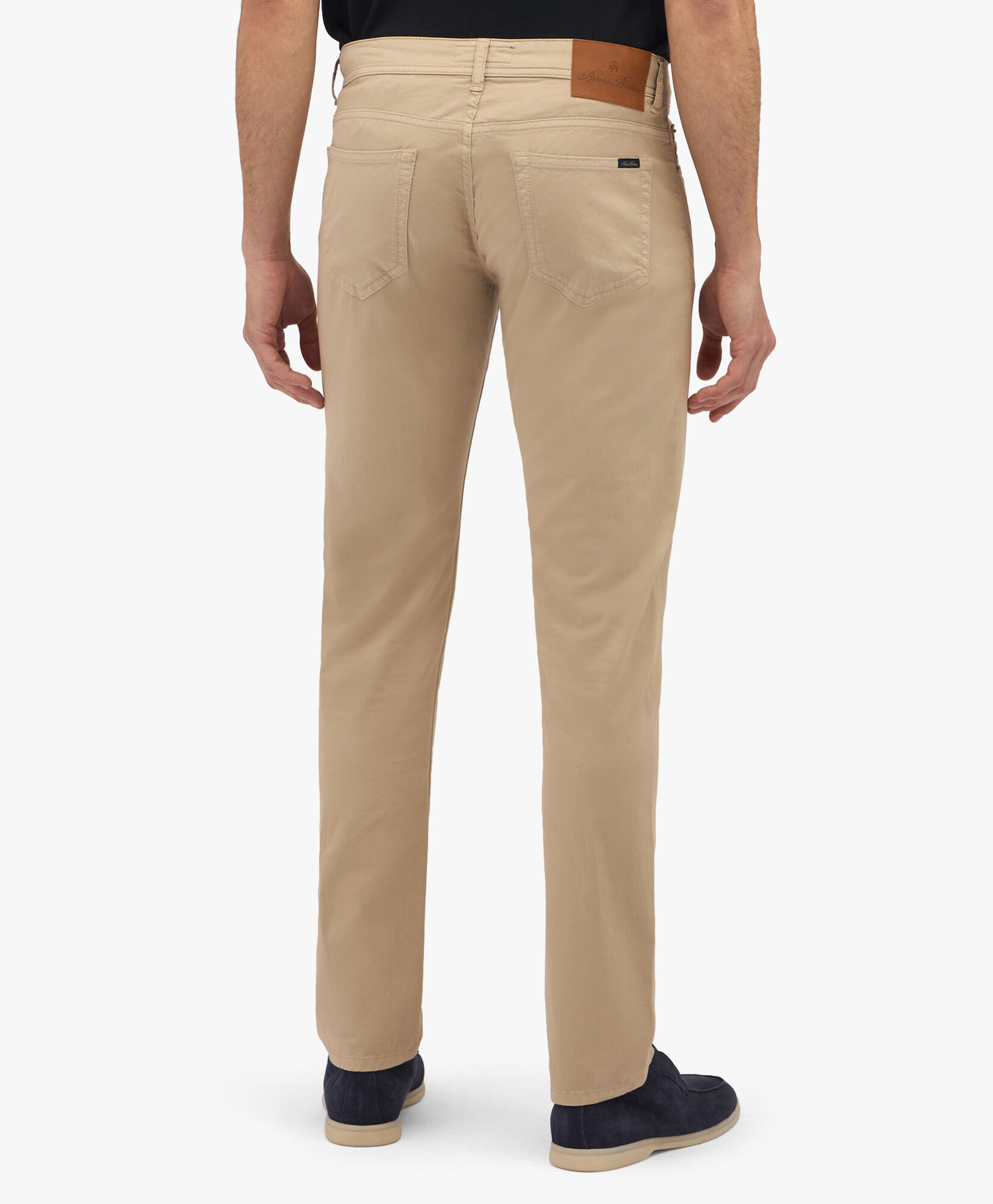 Beige Stretch Cotton Five Pocket Pants in Beige for Men Brooks Brothers UK