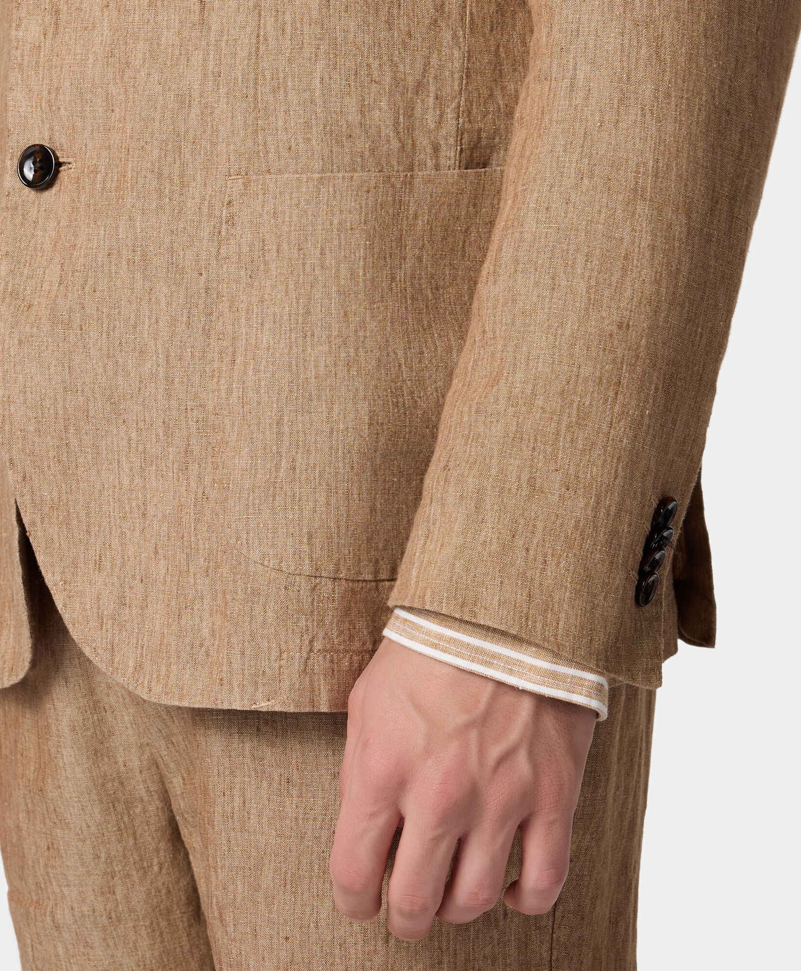 Brooks Brothers Linen Single-Breasted Blazer Light Brown JKREG070LIPLI001LTBRP001