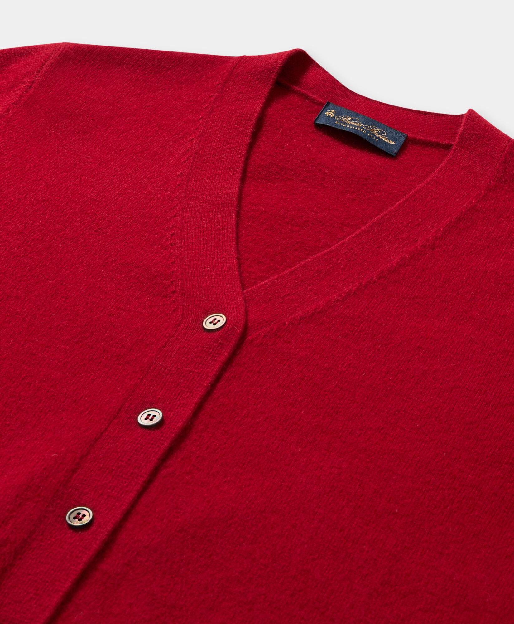 Brooks Brothers Cardigan en Cachemire Rouge KNCAR010WSPWS001REDPL001