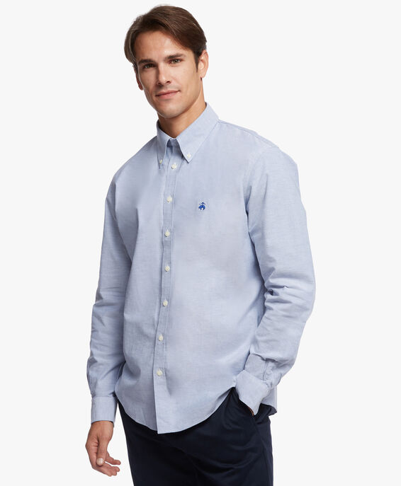 Brooks Brothers Camisa de sport non-iron corte slim Milano, Oxford elástico, cuello button-down Azul pastel 1000069312US100143550