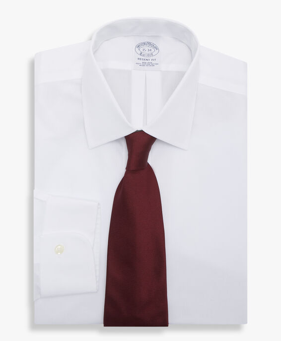 Brooks Brothers Chemise blanche regular en coton non-iron à col Ainsley Blanc 1000097053US100204277