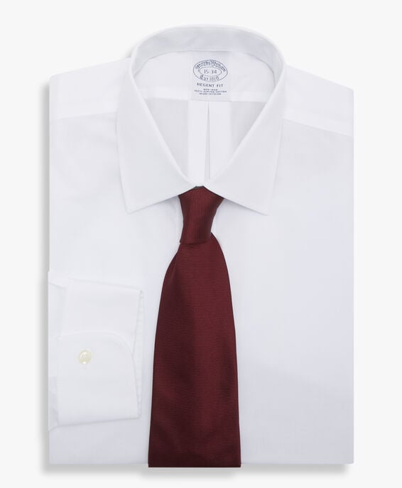 Brooks Brothers Camisa blanca regular fit non-iron de algodón con cuello ainsley Blanco 1000097053US100204277