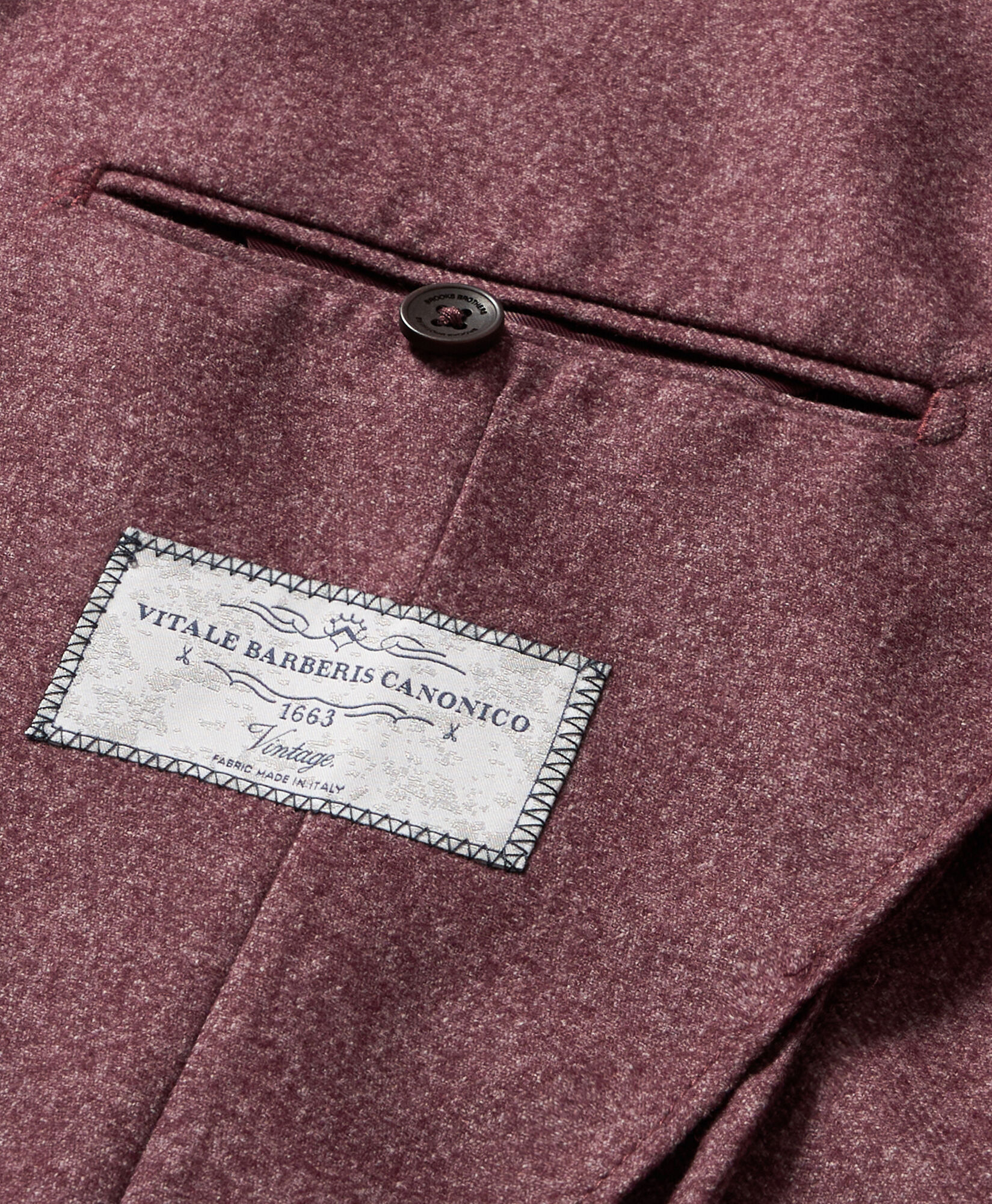 Brooks Brothers Melange Wool Blend Blazer Purple JKREG097WVBCO004PURPP001