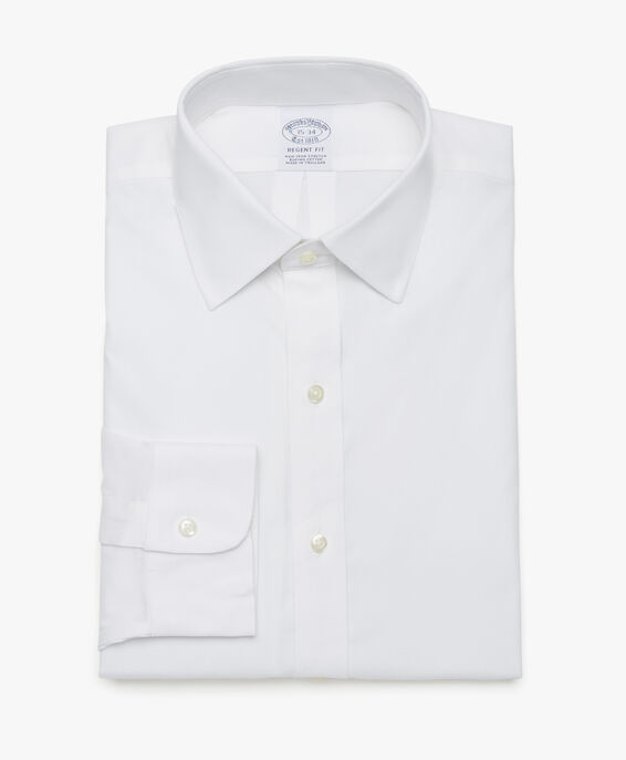 Brooks Brothers Pastellweißes Regular-Fit Non-Iron Hemd aus Baumwolle mit Ainsley-Kragen Weiß 1000078352US100161039