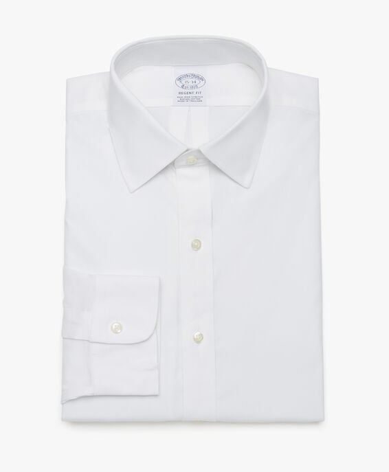 Brooks Brothers Camisa blanca pastel regular fit non-iron de algodón con cuello ainsley Blanco 1000078352US100161039