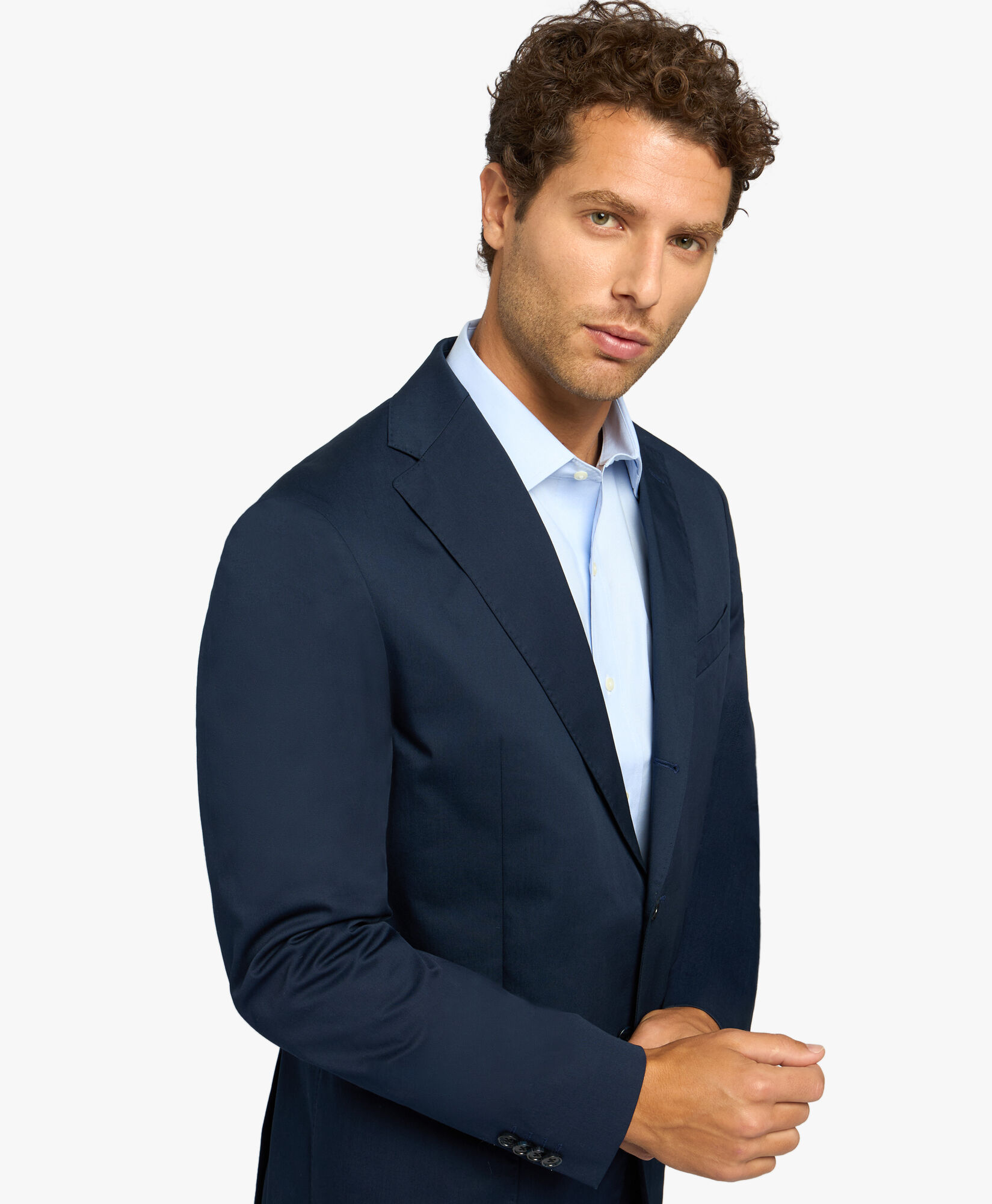 Blue cotton suit store