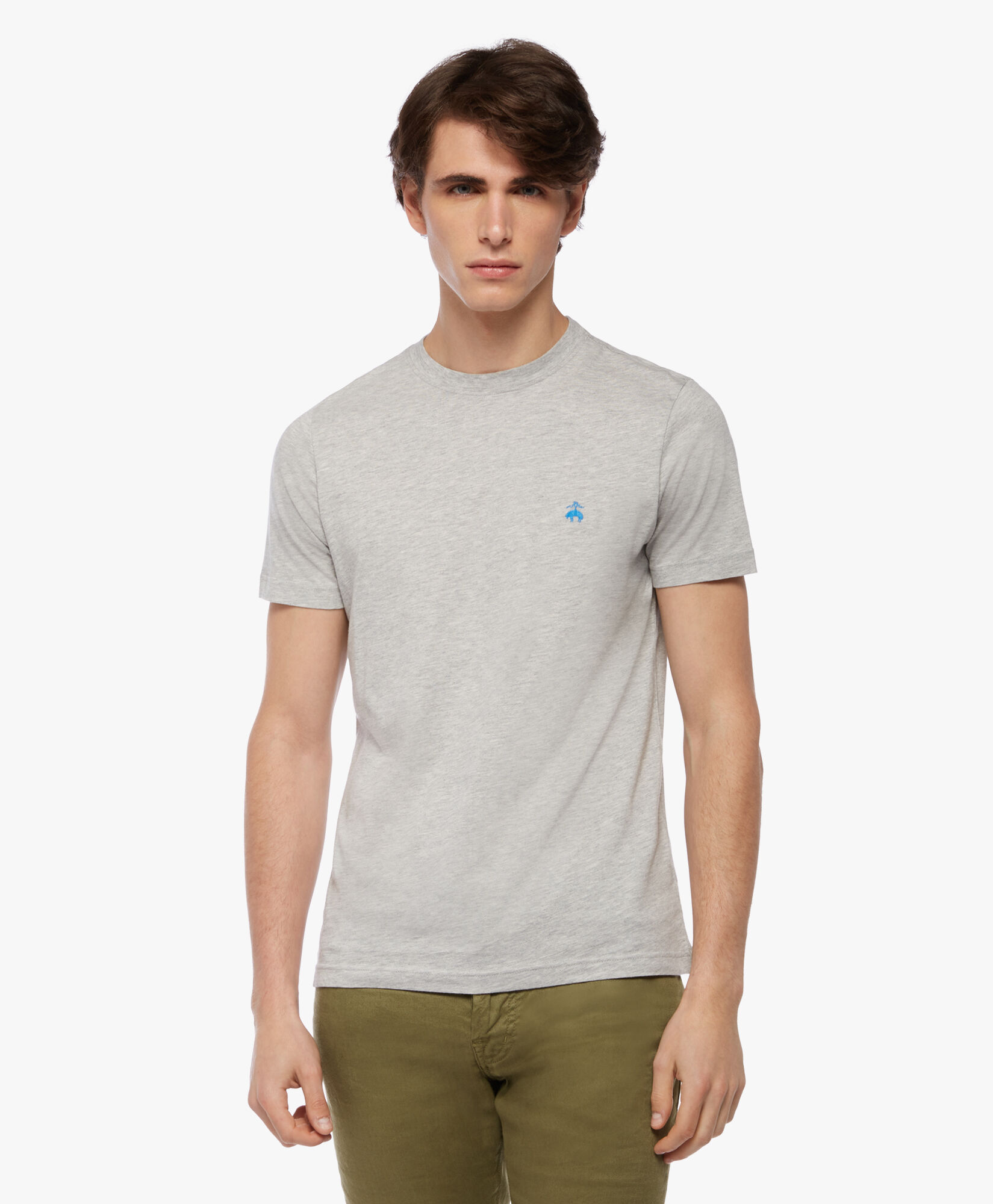 KNT CTN LOGO GF SS TEE GREY HEATHER in Grey for Men Brooks Brothers EU