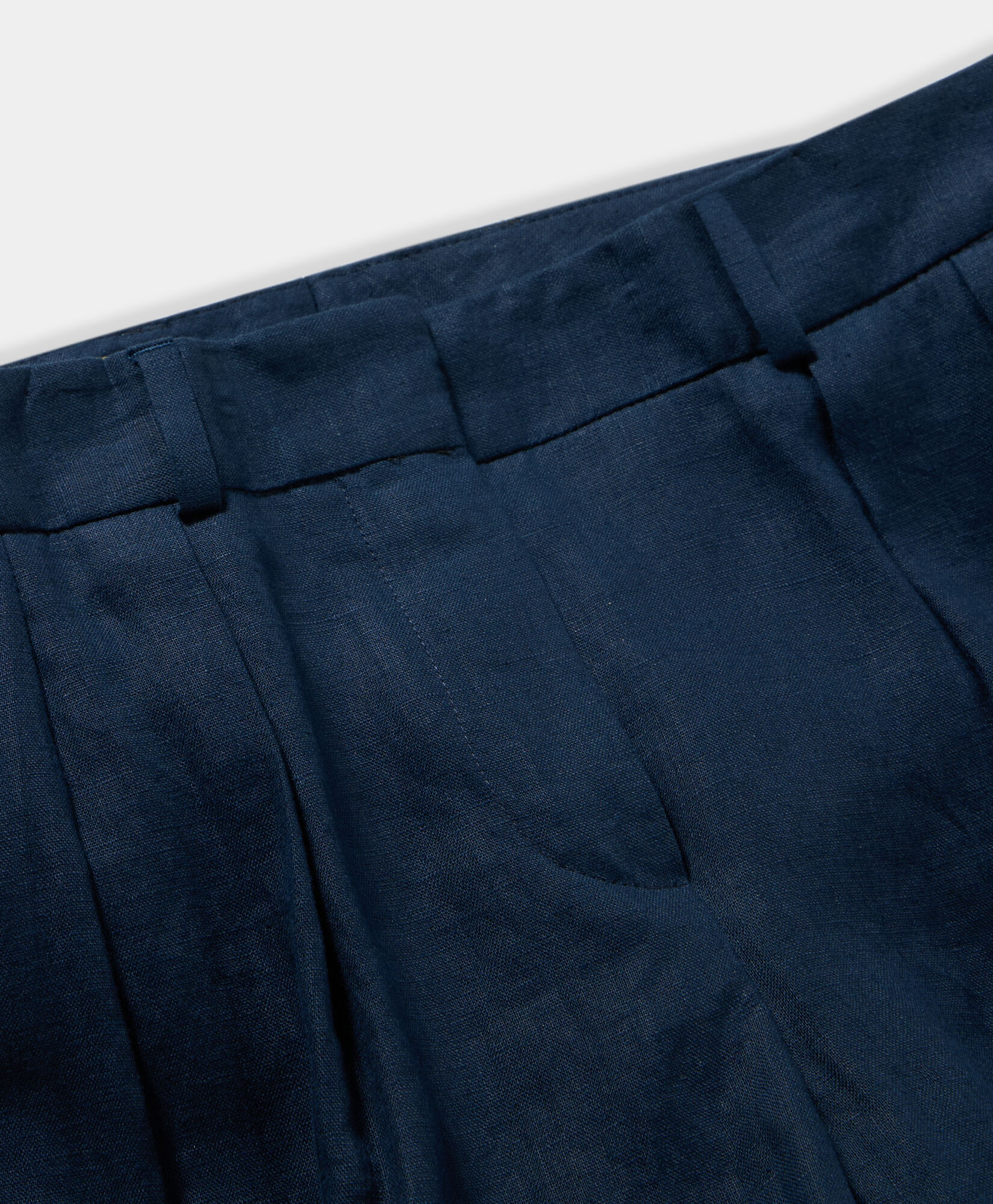 Brooks Brothers Irish Linen Trousers Indigo DTROU029LIPLI001INDGP001