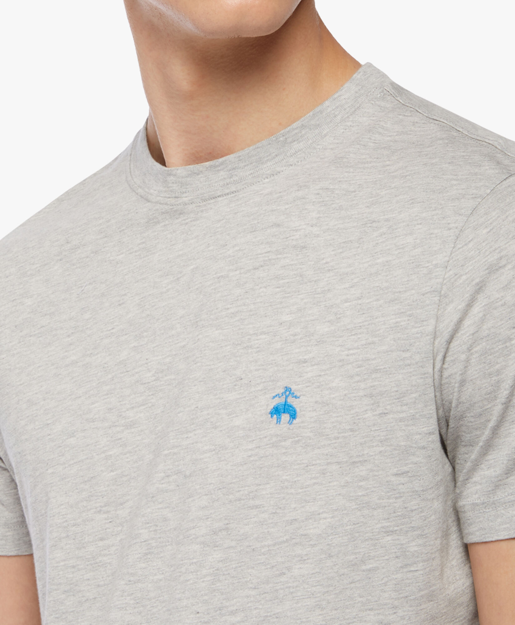 KNT CTN LOGO GF SS TEE GREY HEATHER in Grey for Men Brooks Brothers EU