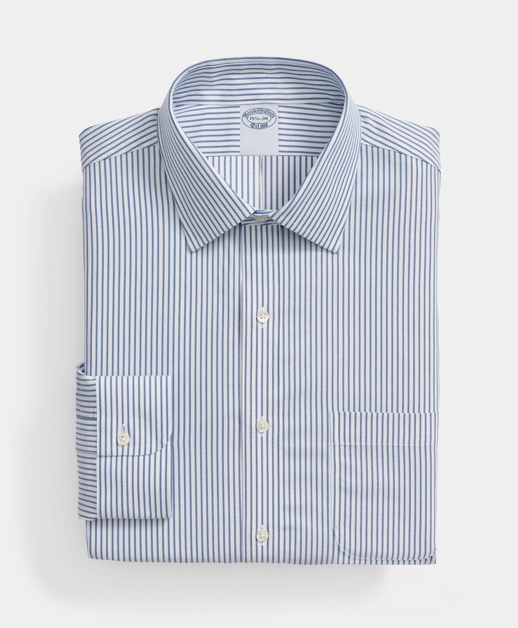 Brooks Brothers Regular Fit Non-Iron Performance Shirt with Ainsley Collar Navy 1000098525US100209065