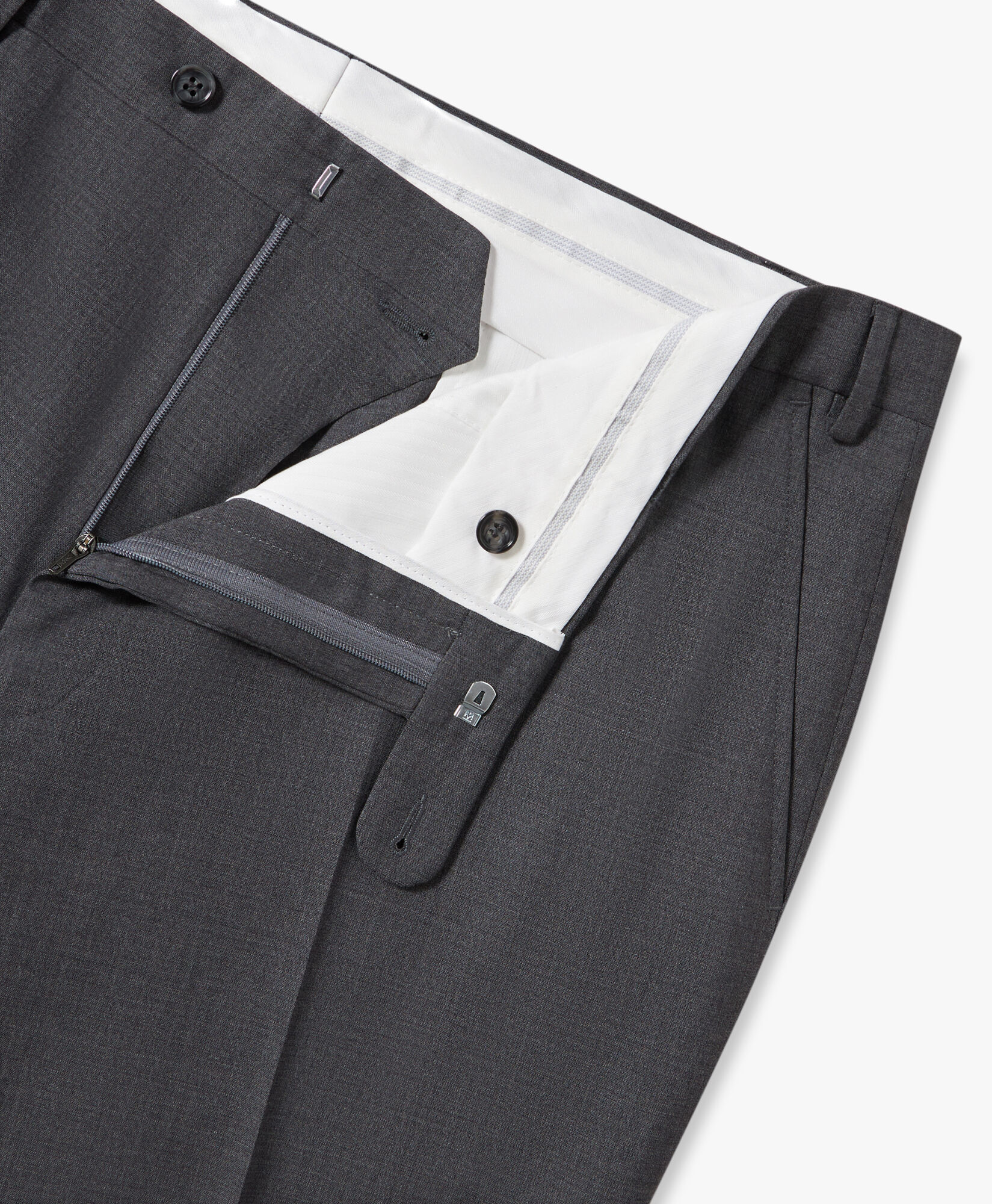 Grey Stretch Virgin Wool Pants in Medium Grey for Men Brooks Brothers UK
