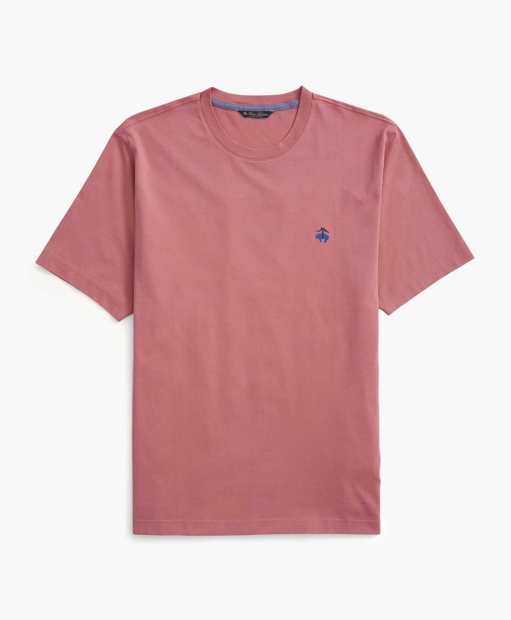 Supima Crewneck Cotton T Shirt in Dark Pink for Men Brooks Brothers UK