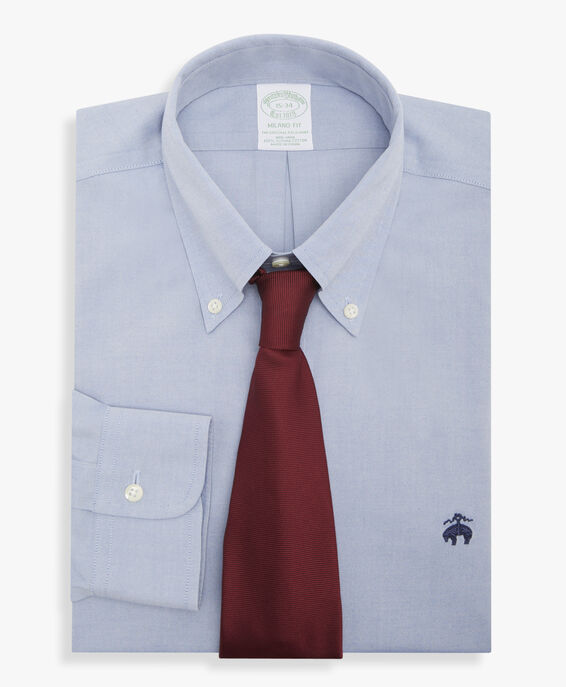 Brooks Brothers Camisa de vestir non-iron button down con corte Milano Azul 1000096981US100204115