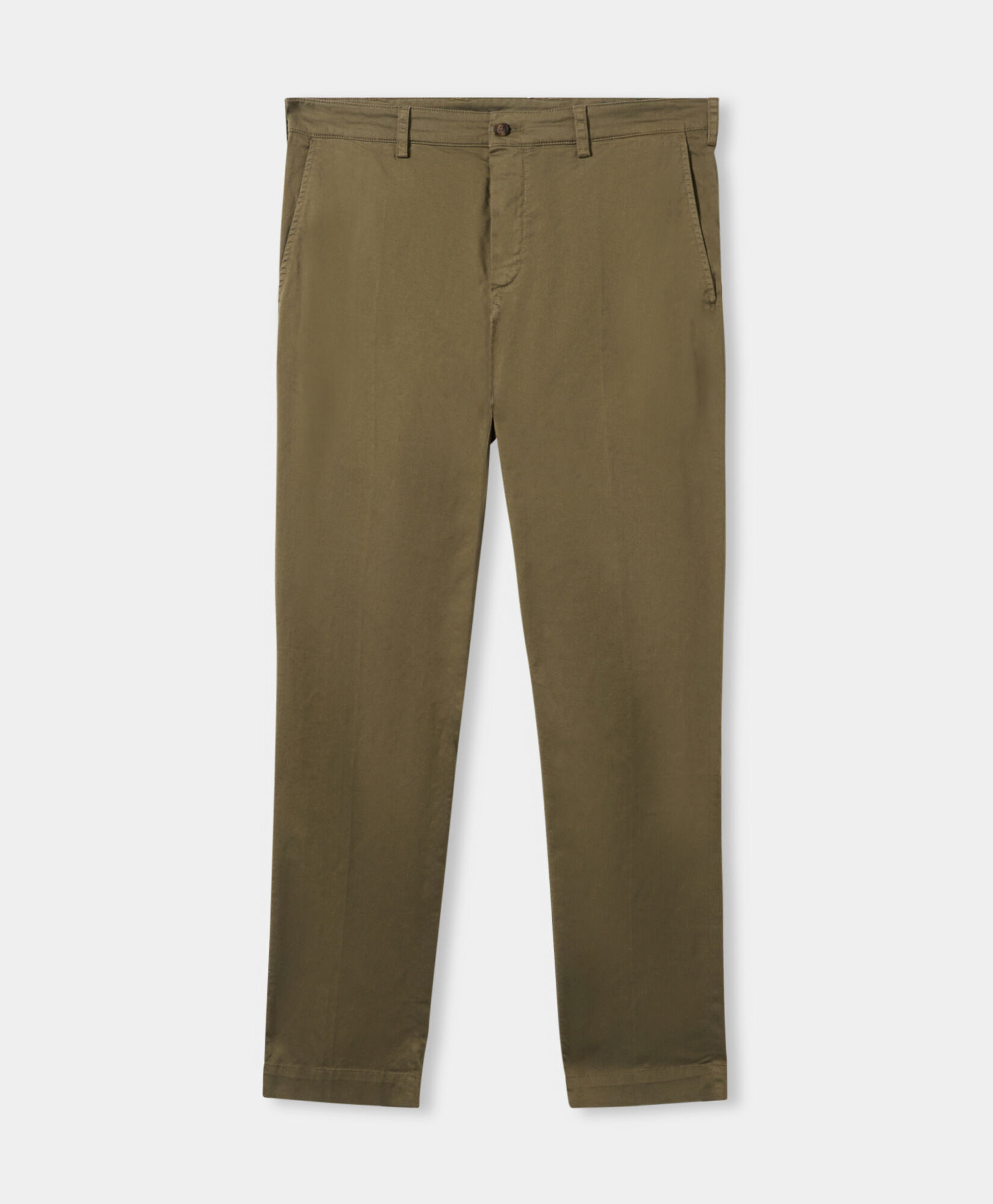 Brooks Brothers Regular Fit Stretch Cotton Gabardine Comfort Chino Military CPCHI050COBSP002MILIP001