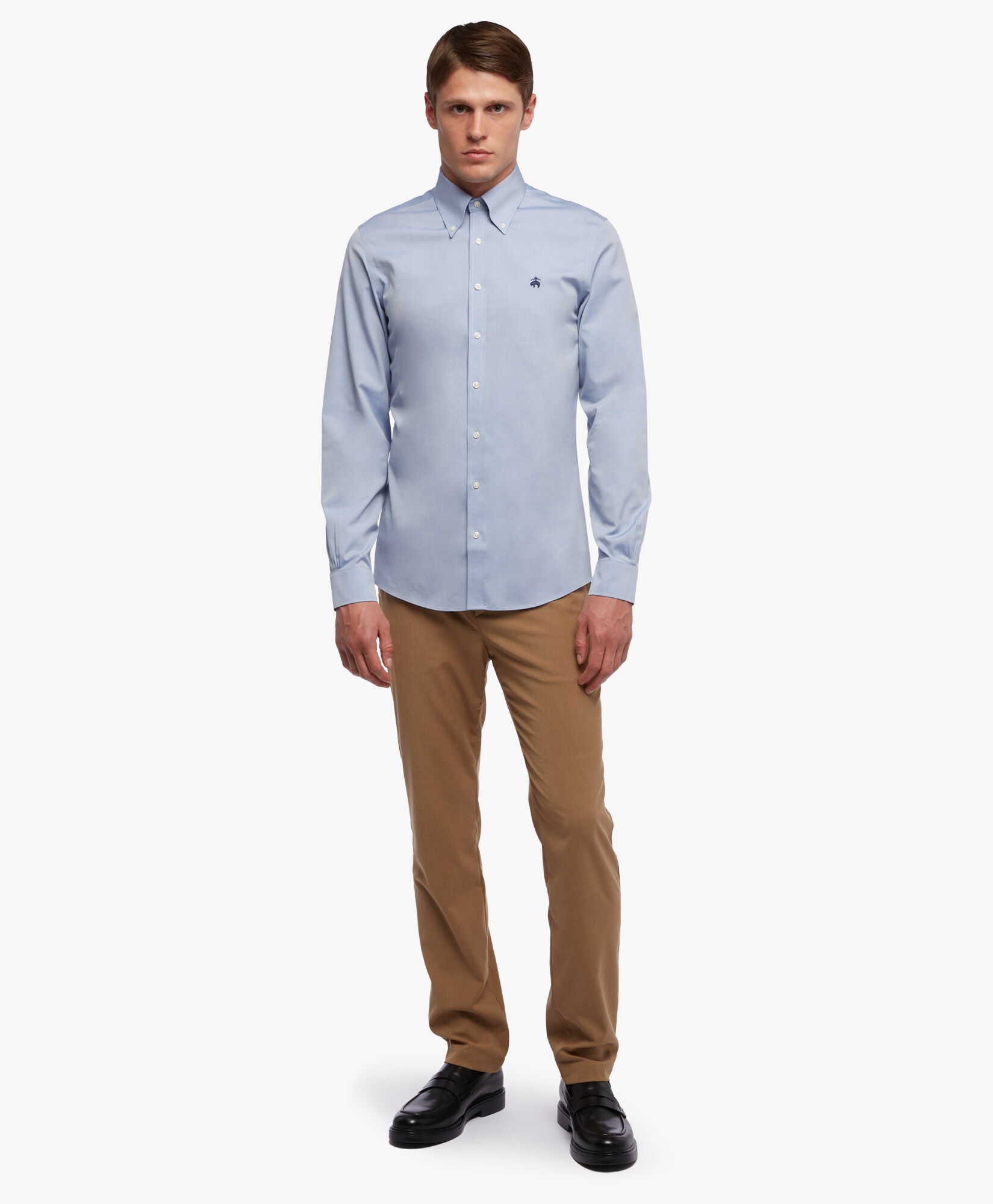 Slim Fit Blue Non Iron Button Down Dress Shirt in Blue for Men Brooks Brothers EU