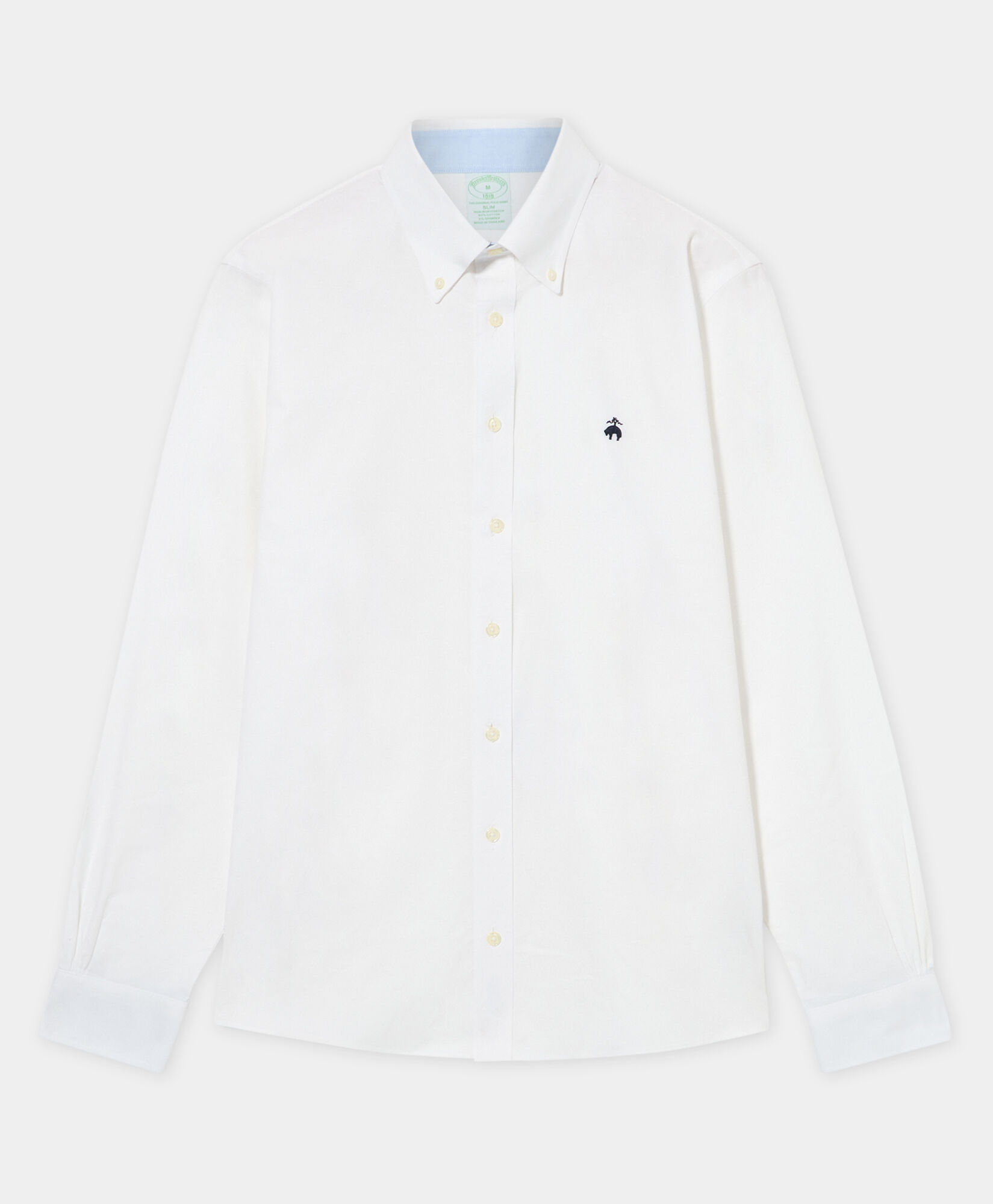 Brooks Brothers Slim Fit Oxford Non-Iron Button Down Shirt Open White 1000095301US100199972