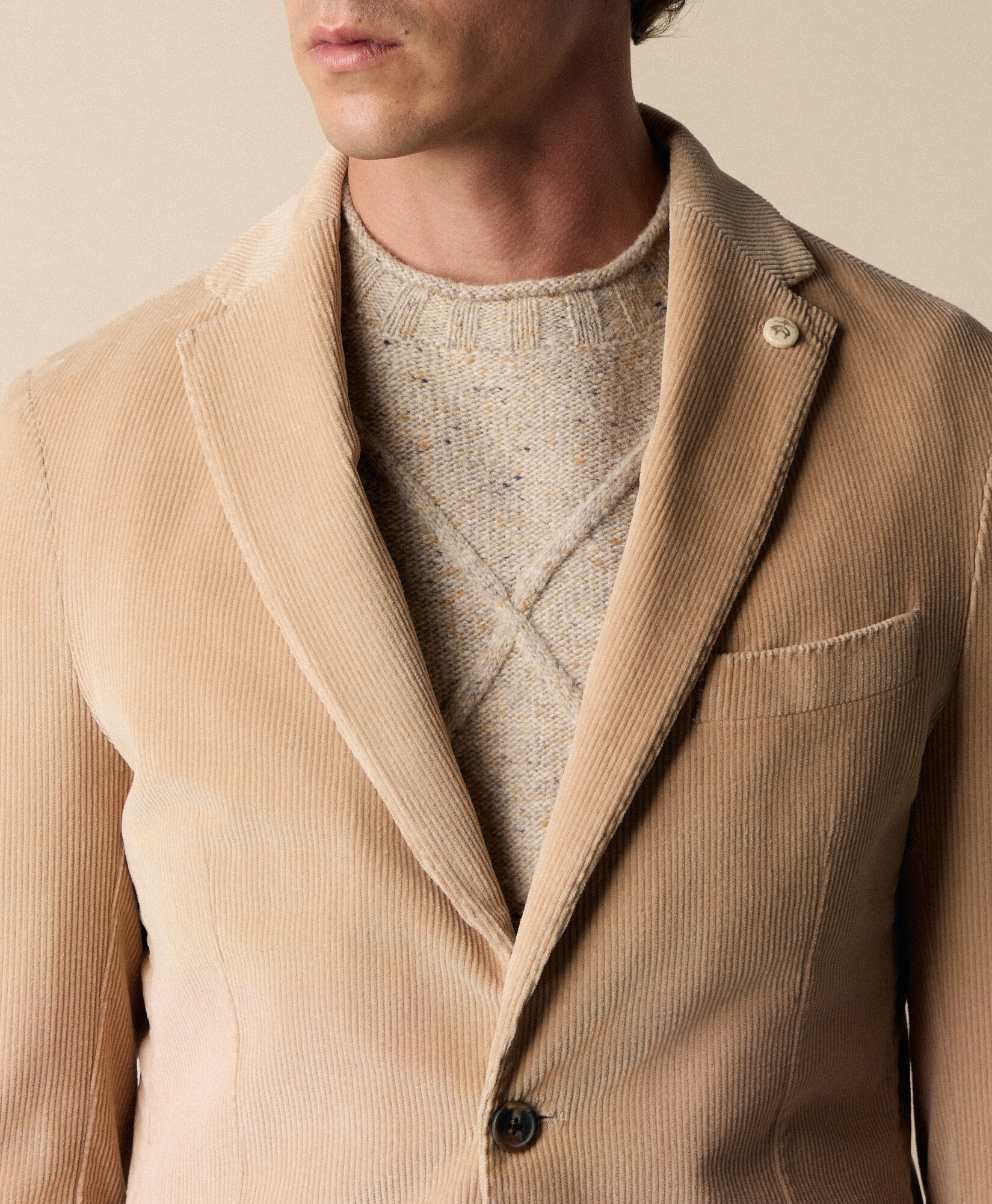 Brooks Brothers Cotton Corduroy Blazer Natural JKREG102COBSP002NATLP001