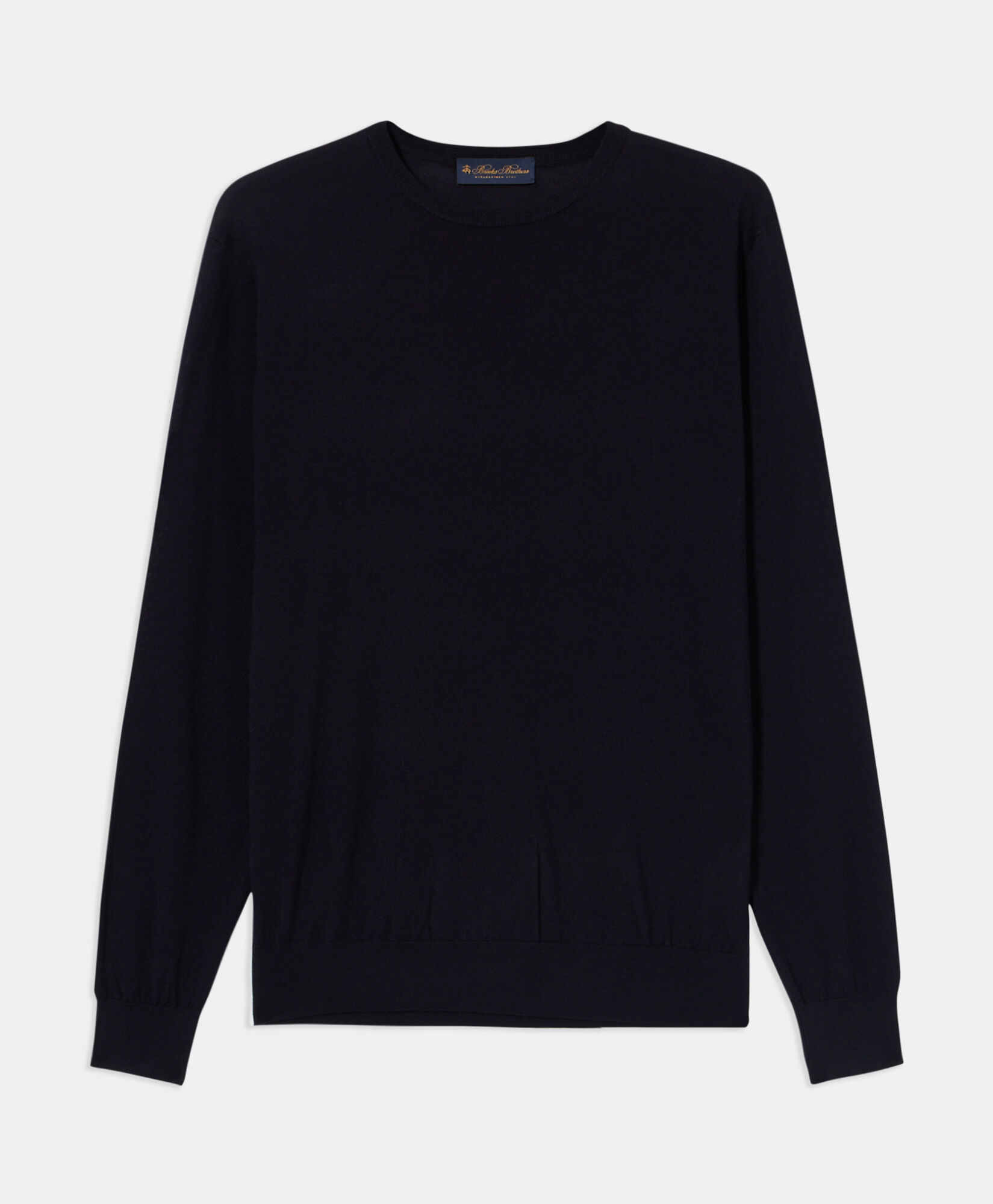 Brooks Brothers Merino Wool Crewneck Sweater Navy KNCRN035WOPWO006NAVYP001