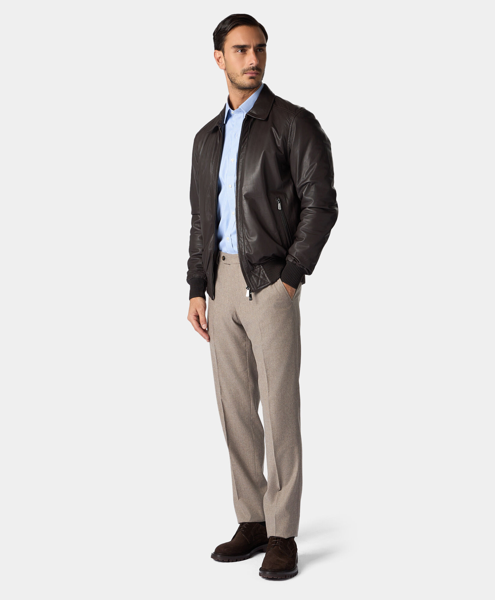 Brooks Brothers Regular Fit Non-Iron Supima Oxford Pinpoint Shirt with Ainsley Collar Hydrangea 1000094099US100196756