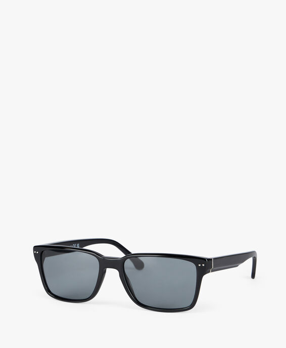 Brooks Brothers Black Rectangle Sunglasses Black 10BB725SACETATEBLAKP001