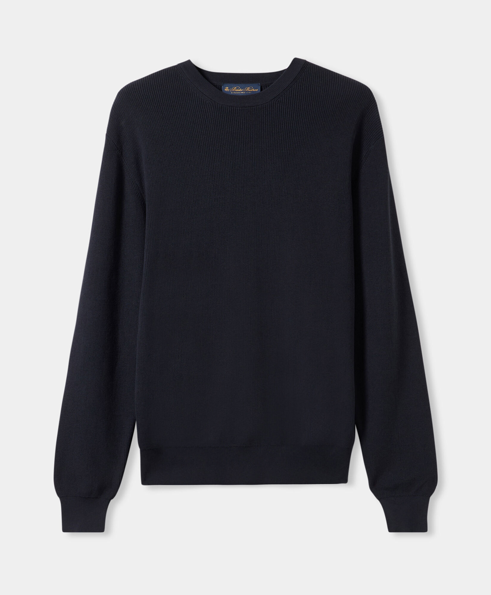 Brooks Brothers Cotton Crewneck Sweater Navy KNCRN047COPCO002NAVYP001