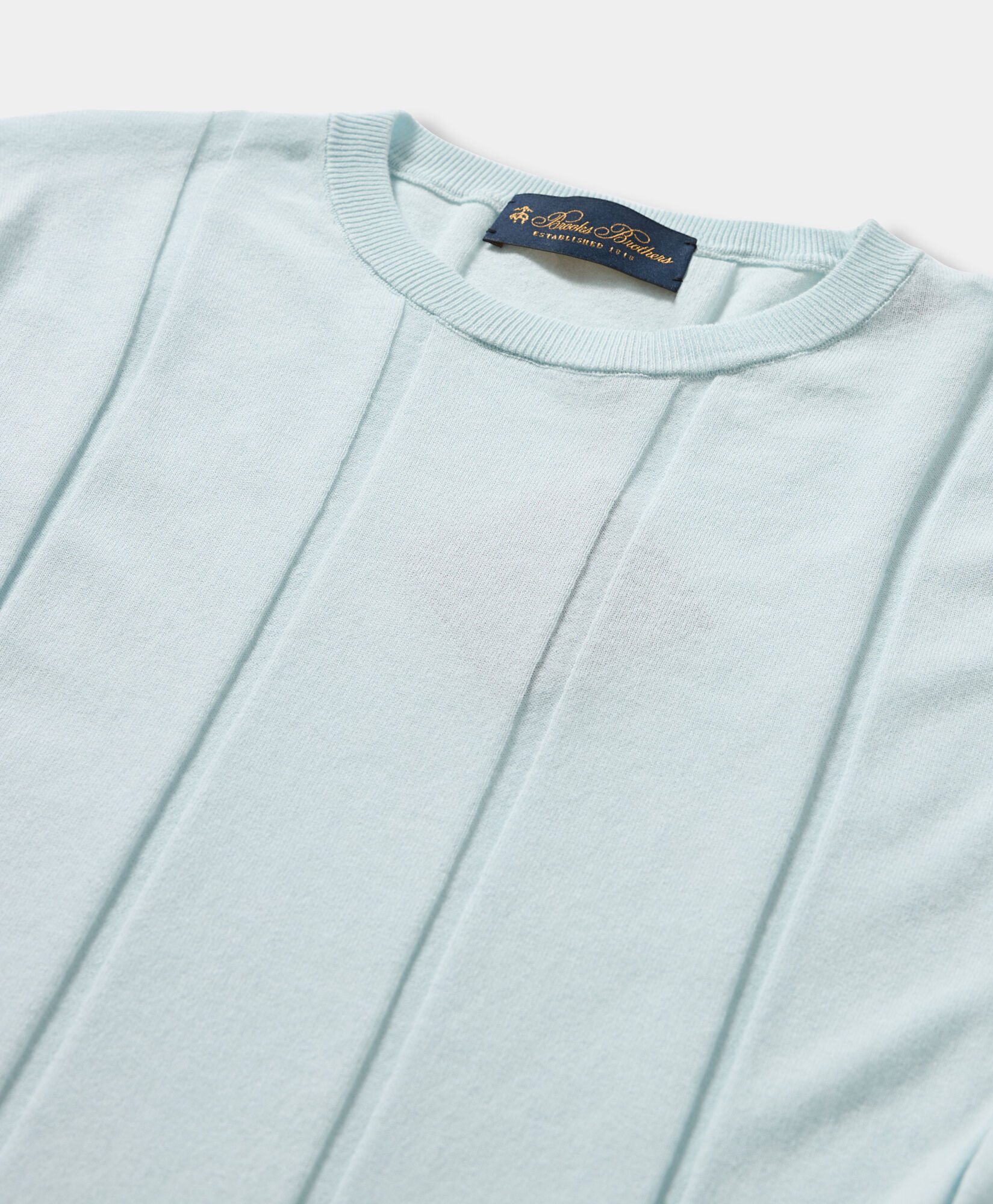 Brooks Brothers High-Twist-Baumwoll-Rippent-Shirt Himmel KNCRN042COPCO001SKYP0001