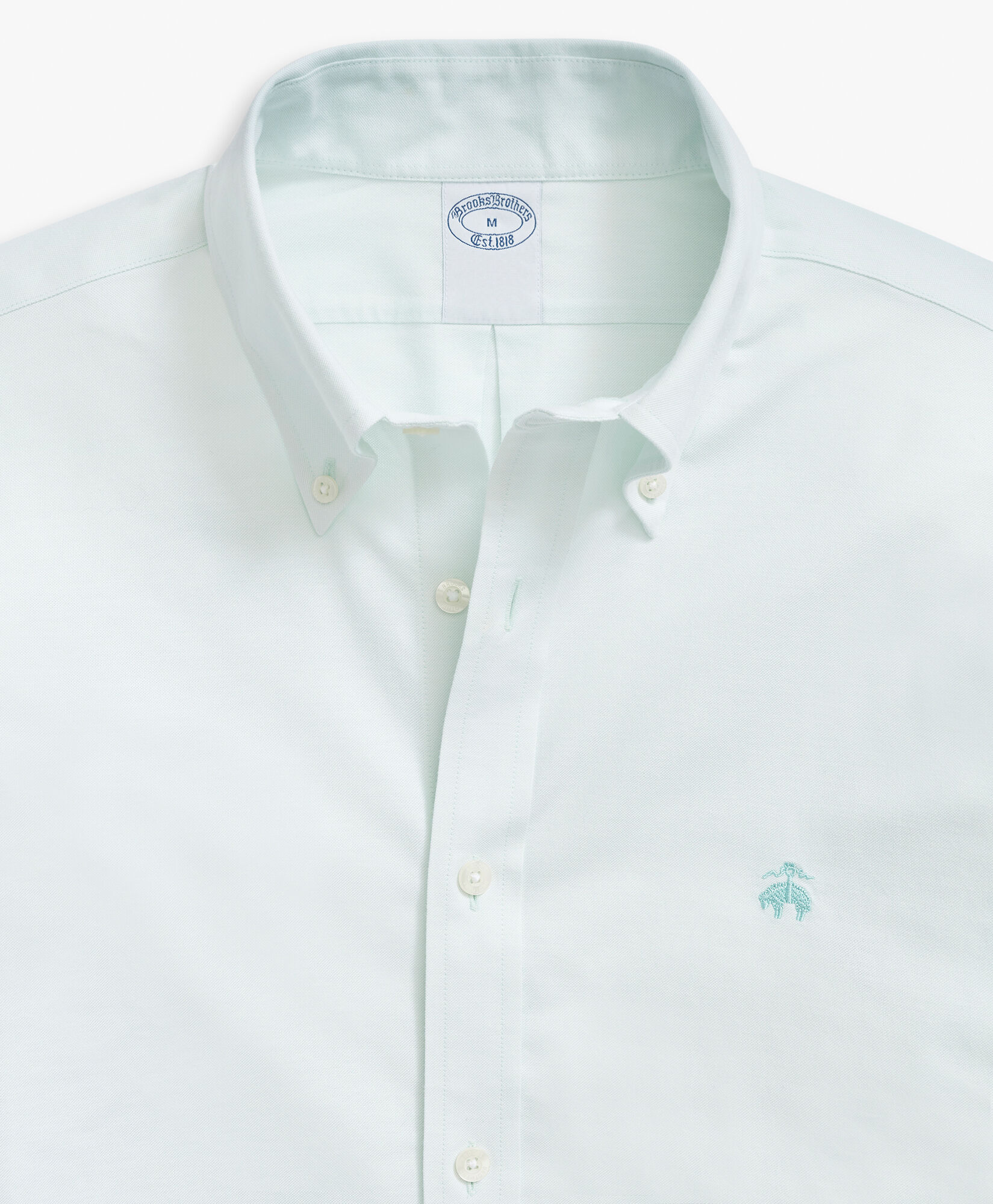 Camicia verde chiaro Regular Fit non iron in cotone elasticizzato con colletto button down in Verde chiaro da Uomo Brooks Brothers EU