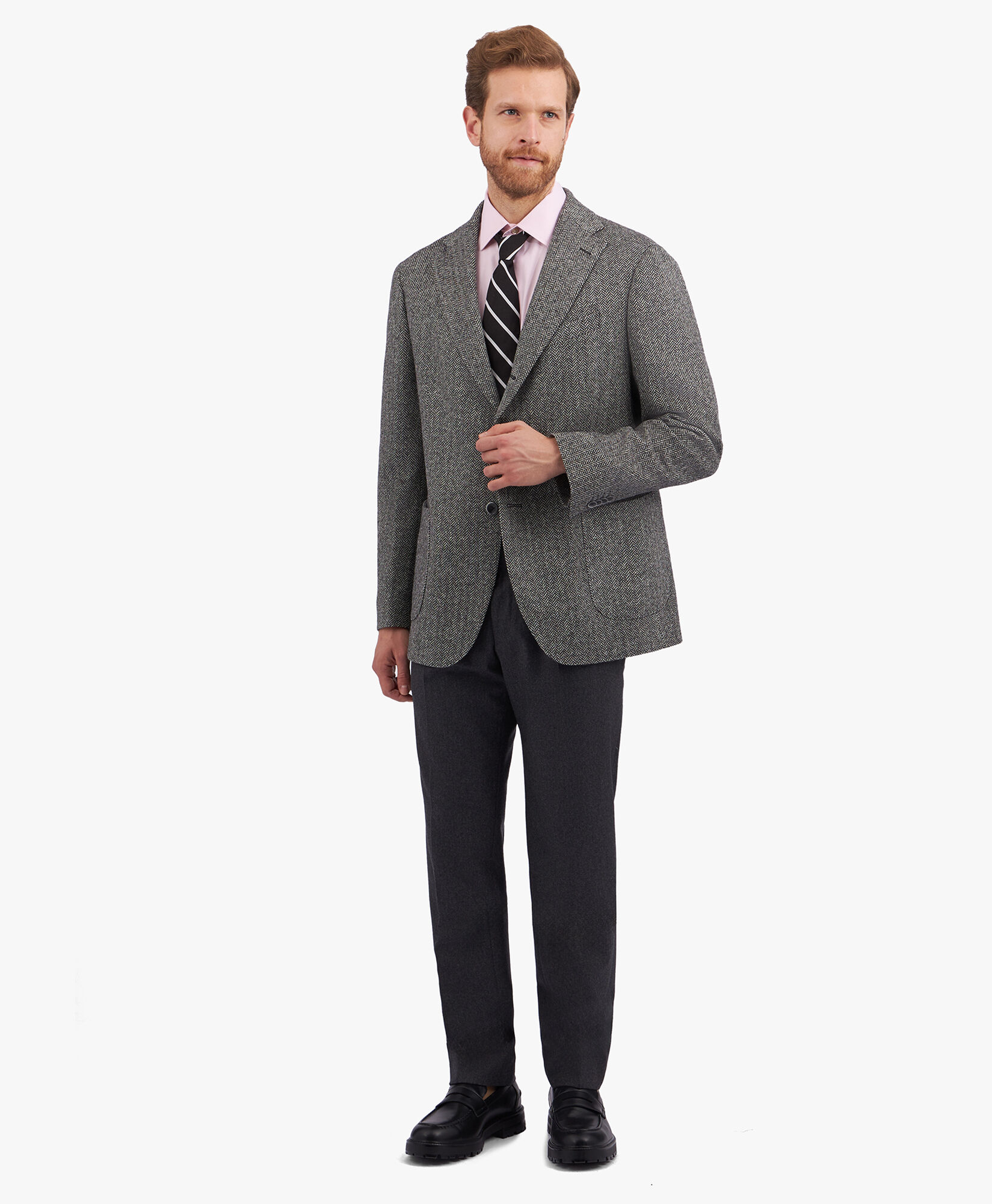 Brooks Brothers Regular Fit Non-Iron Stretch Oxford Supima Shirt with Ainsley Collar Pastel Pink 1000096430US100201322