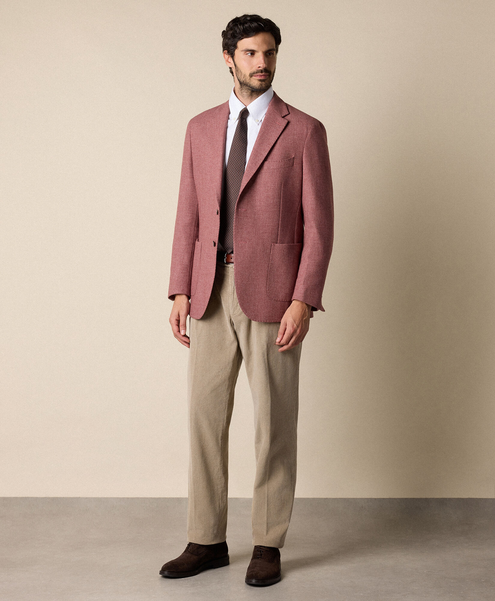 Brooks Brothers Herringbone Wool Blend Blazer Red JKREG105WOBPE001REDPL001